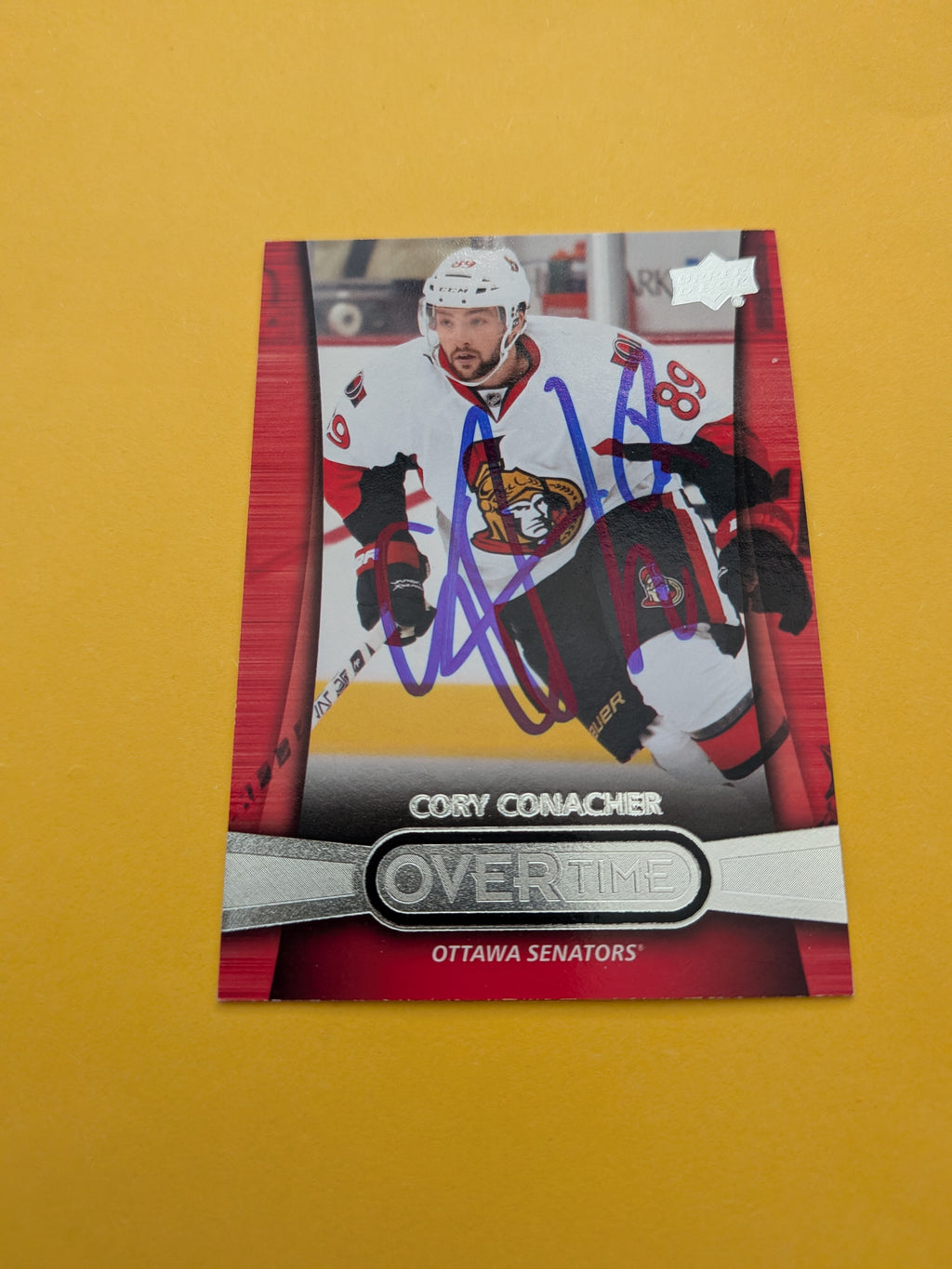 Cory Conacher Signed Ottawa Senators Rookie Card D