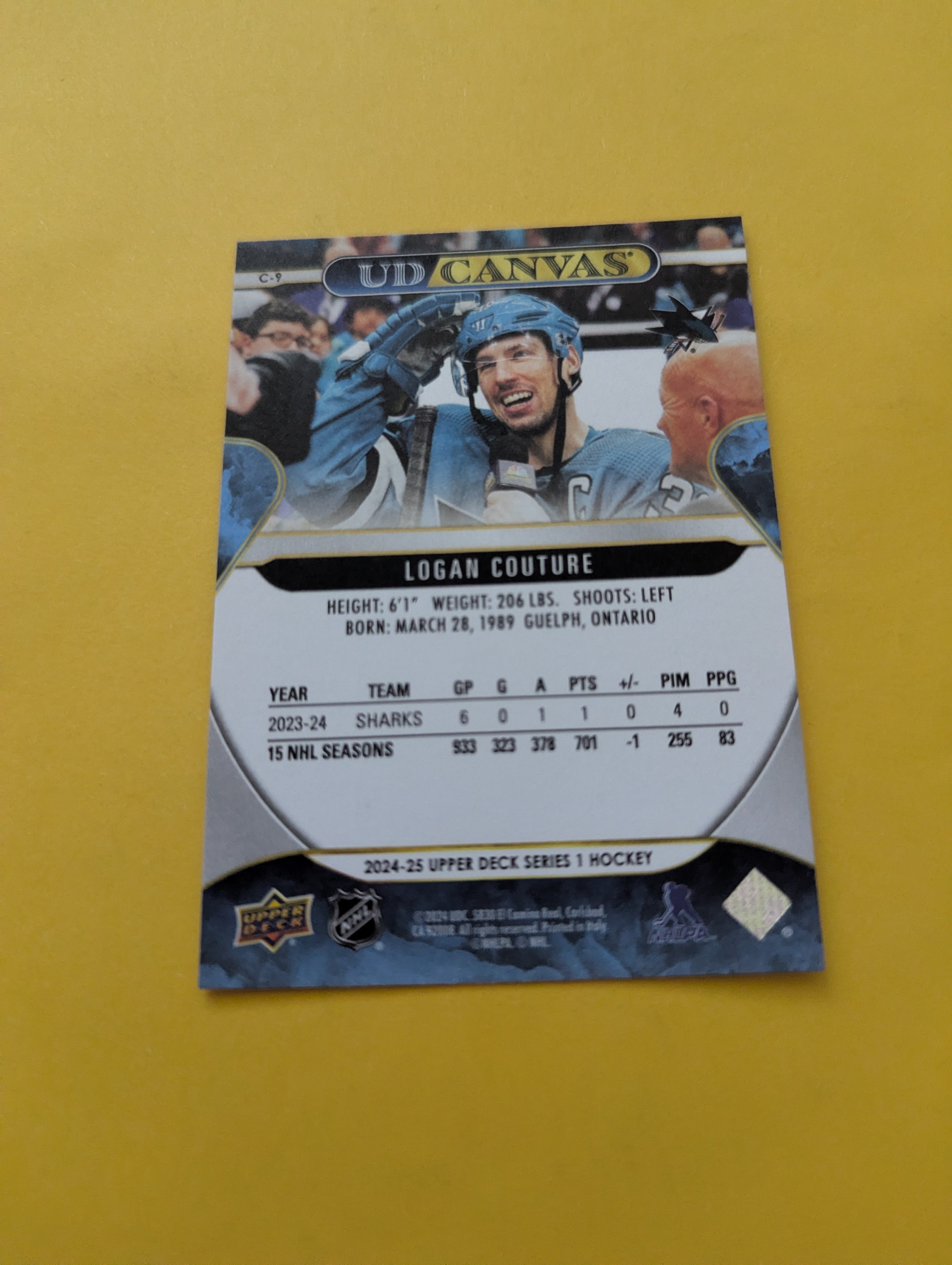 Logan Couture 24-25 Upper Deck UD Canvas Card