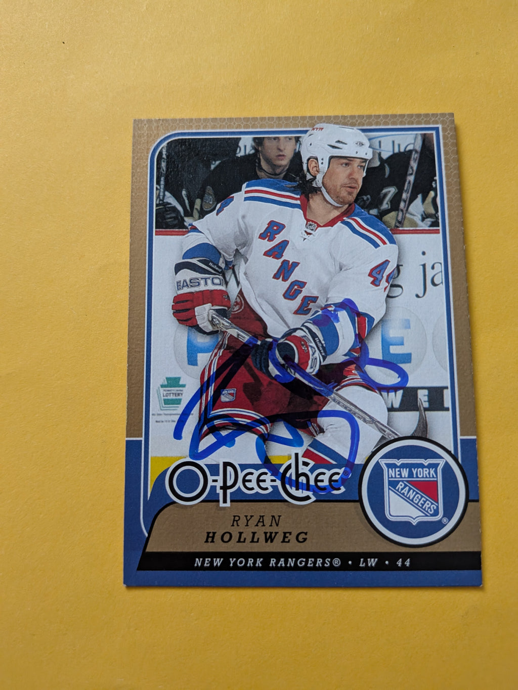 Ryan Hollweg Signed New York Rangers Card A
