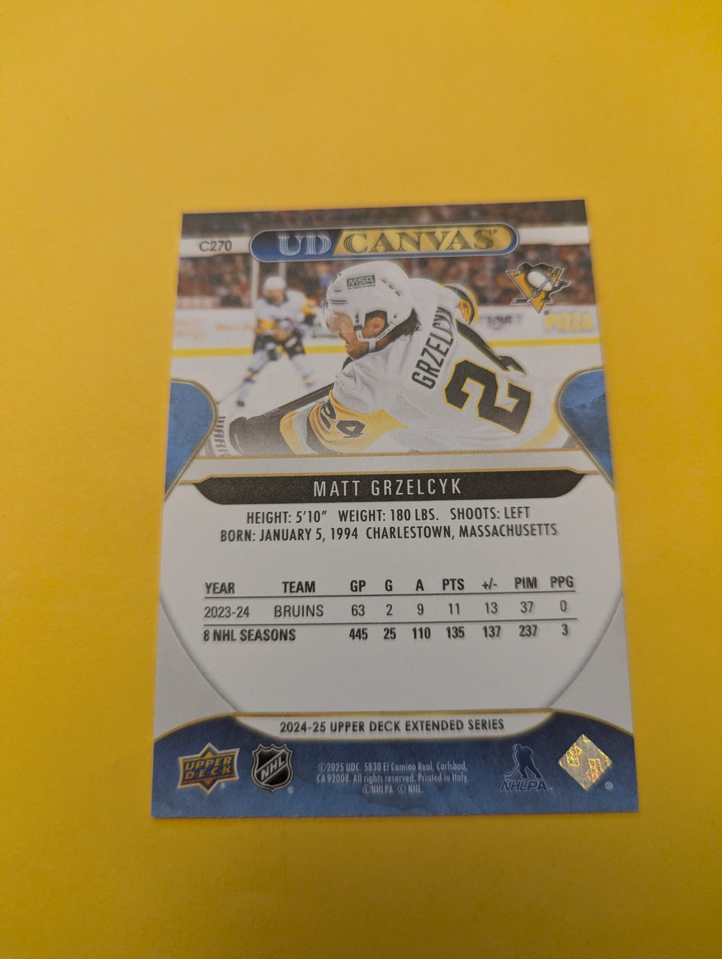 Matt Grzelcyk 24-25 Upper Deck UD Canvas Card