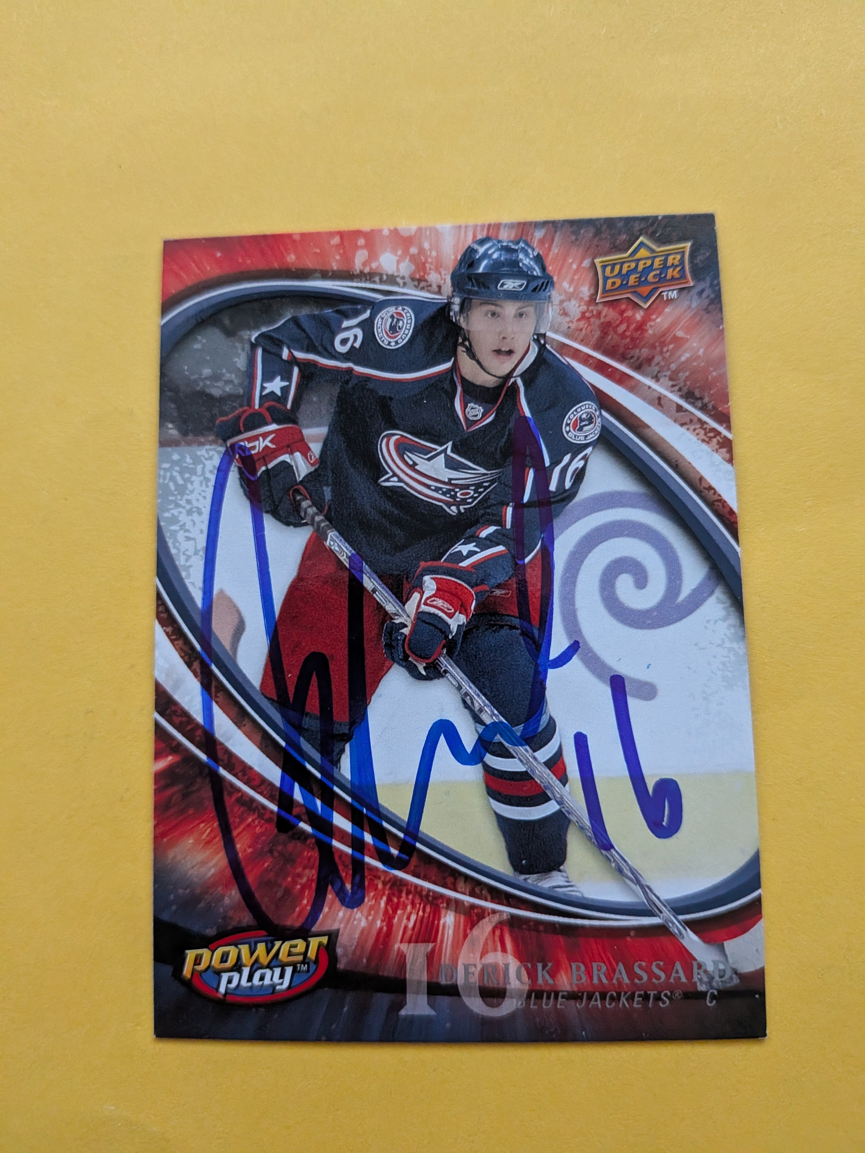 Derick Brassard Signed Columbus Blue Jackets Card D