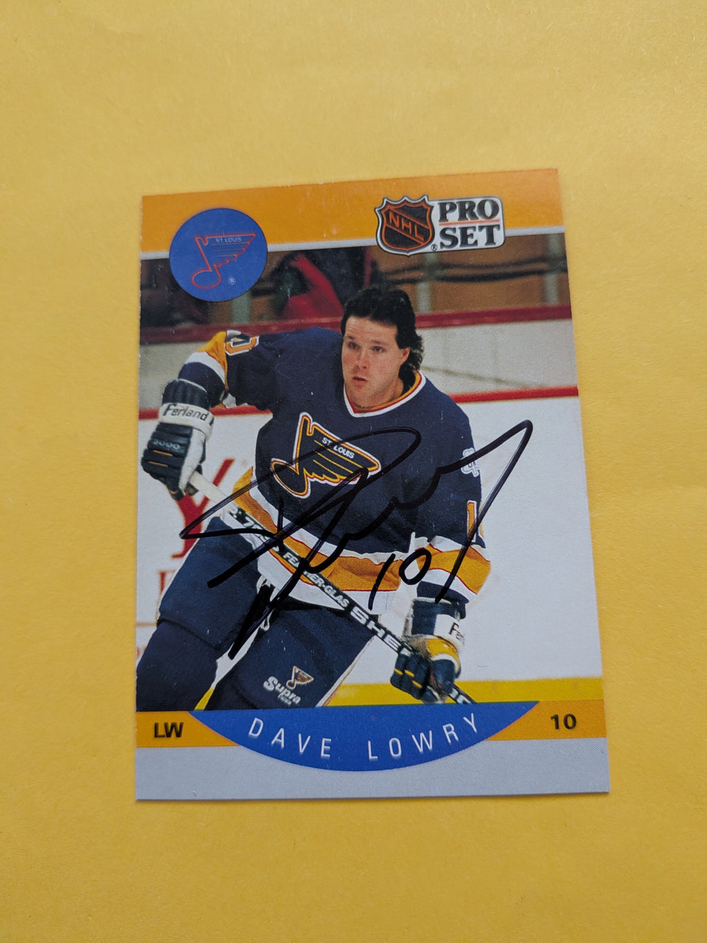 Dave Lowry Signed St. Louis Blues Card C