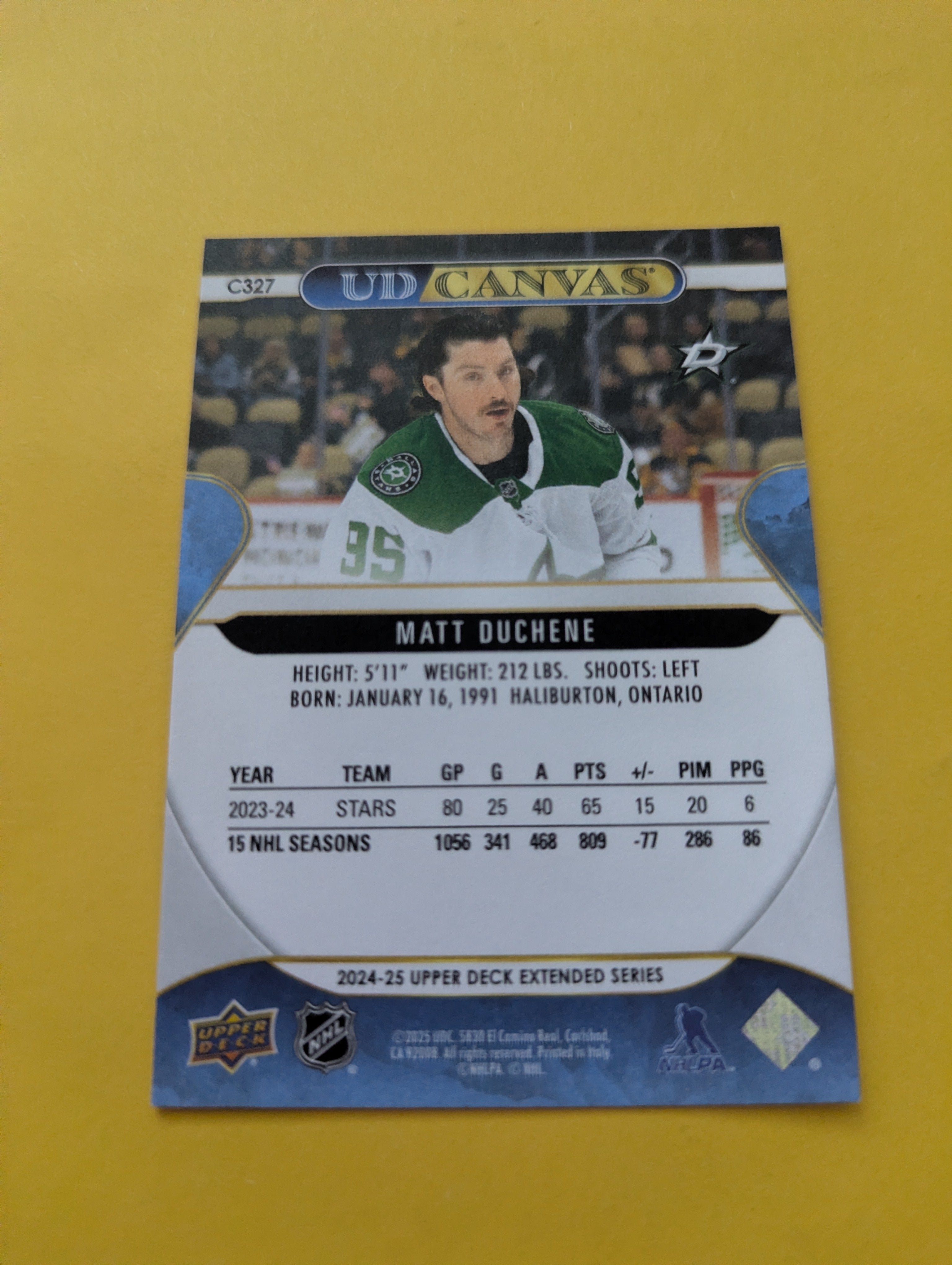 Matt Duchene 24-25 Upper Deck UD Canvas Card