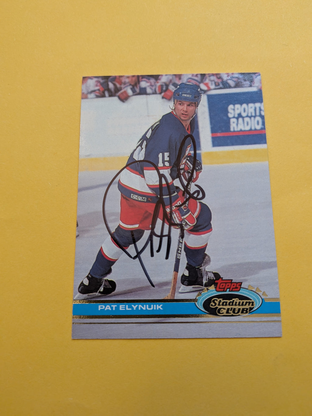Pat Elynuik Signed Winnipeg Jets Card I