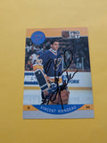 Vincent Riendeau Signed St. Louis Blues Card G