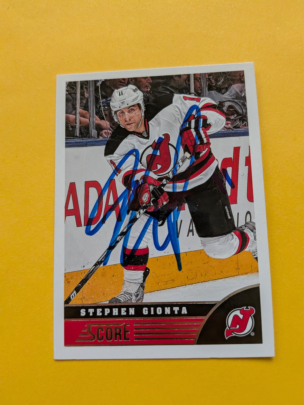 Stephen Gionta Signed New Jersey Devils Card A