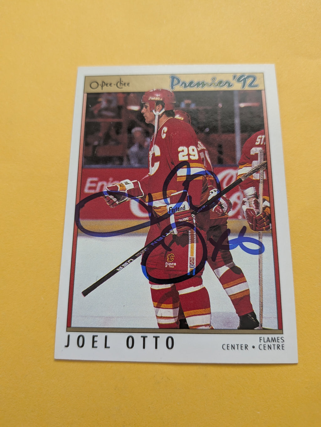 Joel Otto Signed Calgary Flames Card C