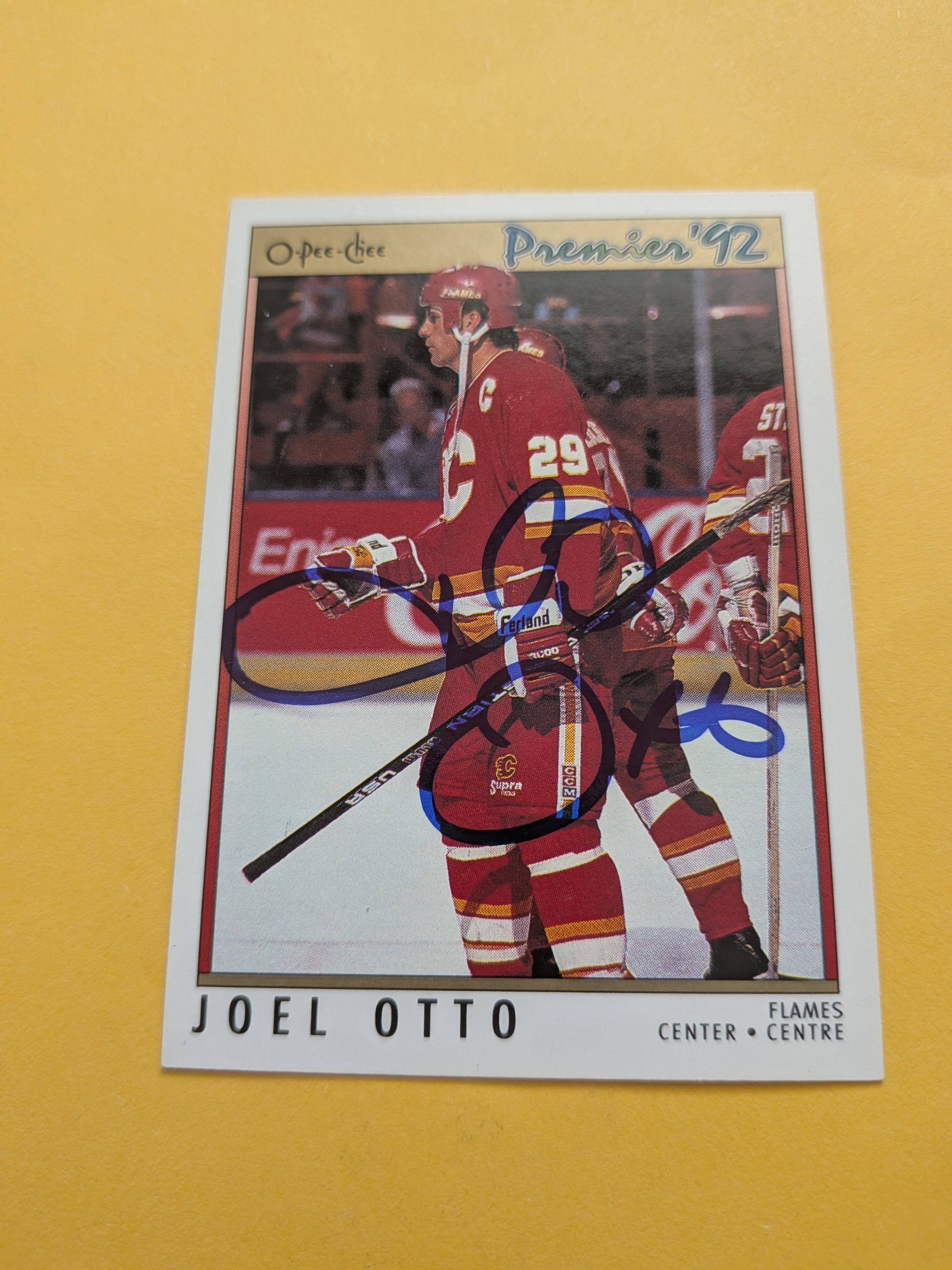 Joel Otto Signed Calgary Flames Card C