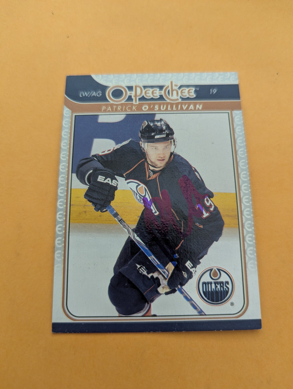 Patrick O'Sullivan Signed Edmonton Oilers Card