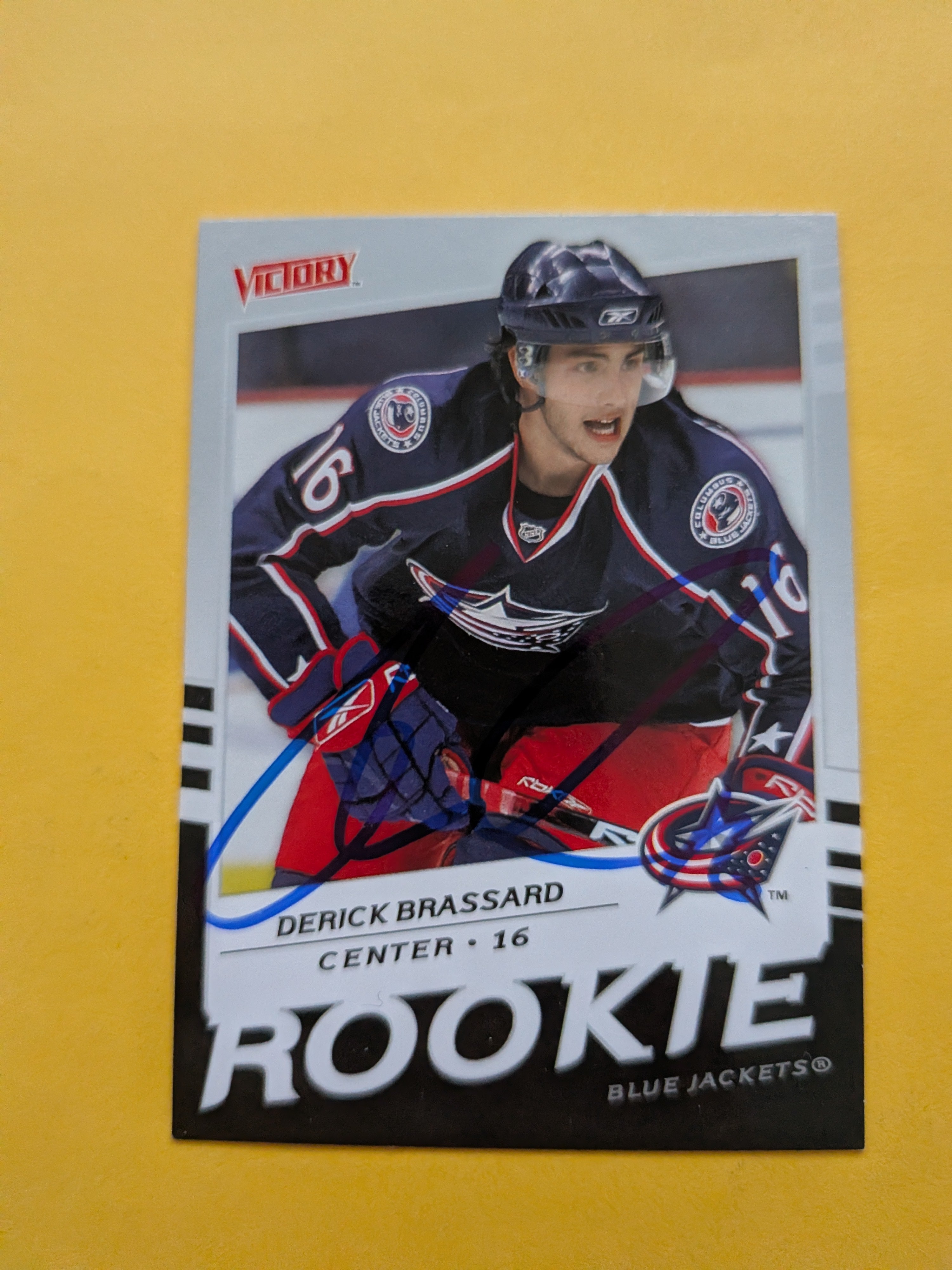 Derick Brassard Signed Columbus Blue Jackets Rookie Card B