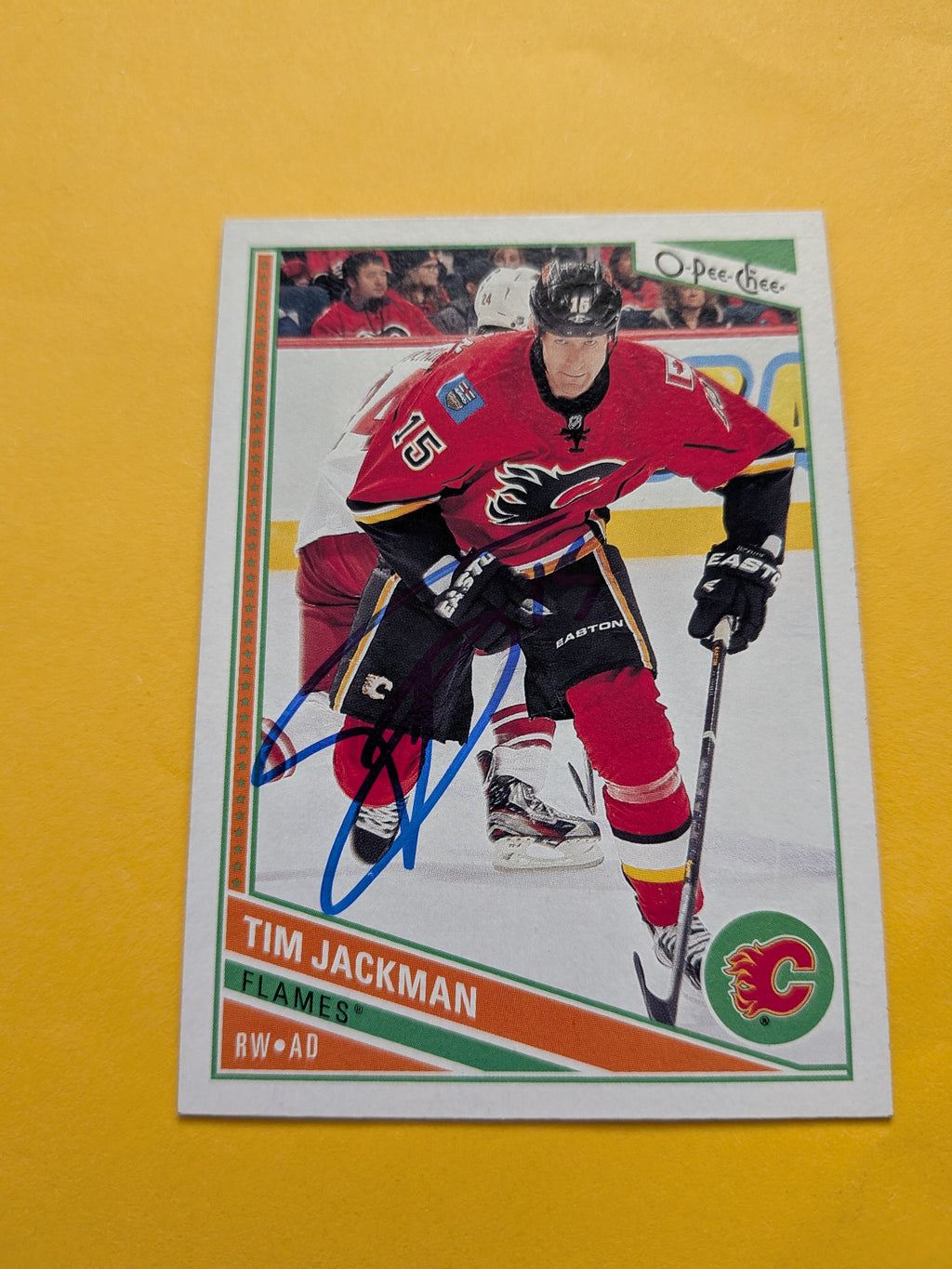 Tim Jackman Signed Calgary Flames Card C