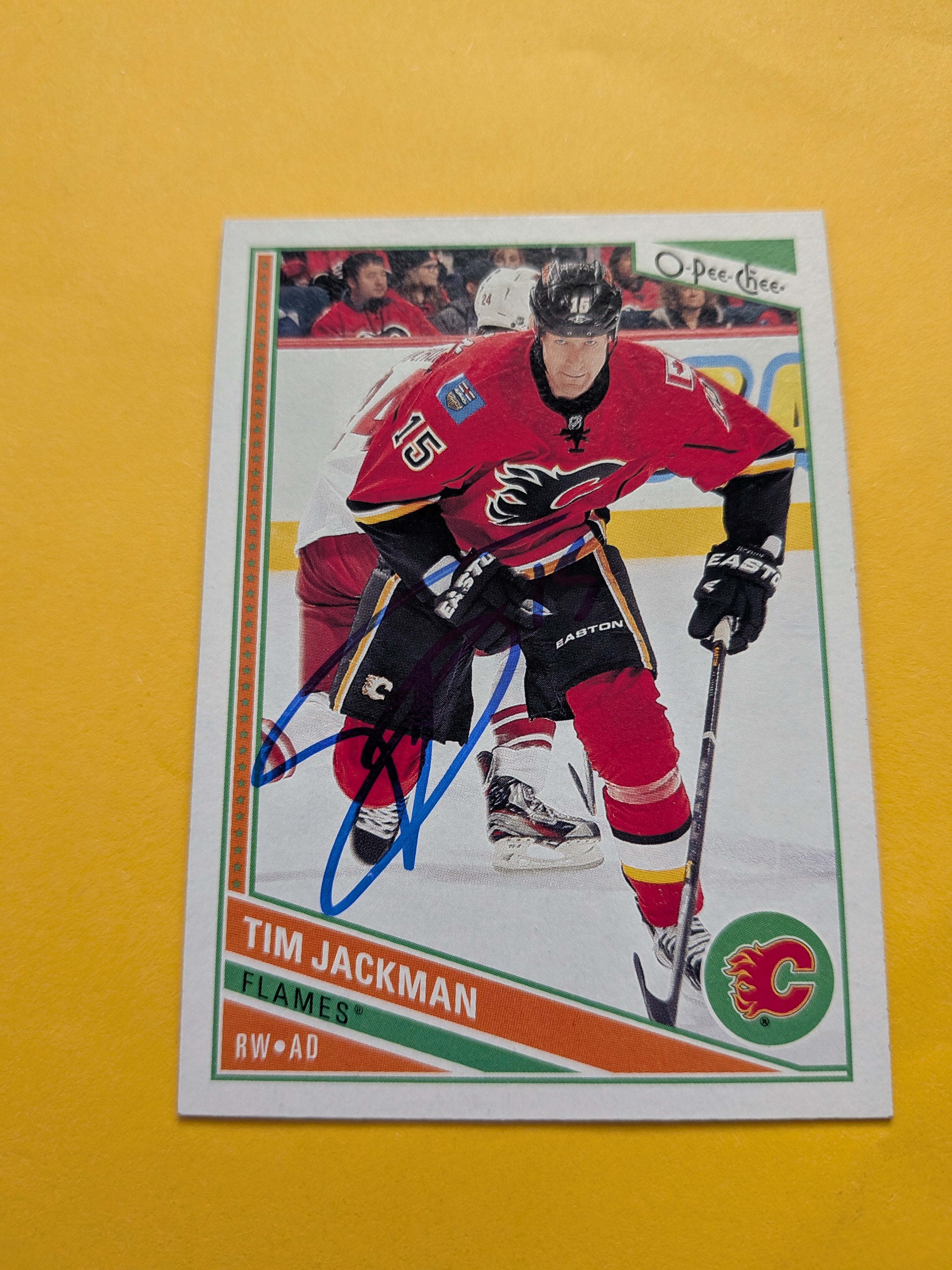 Tim Jackman Signed Calgary Flames Card C
