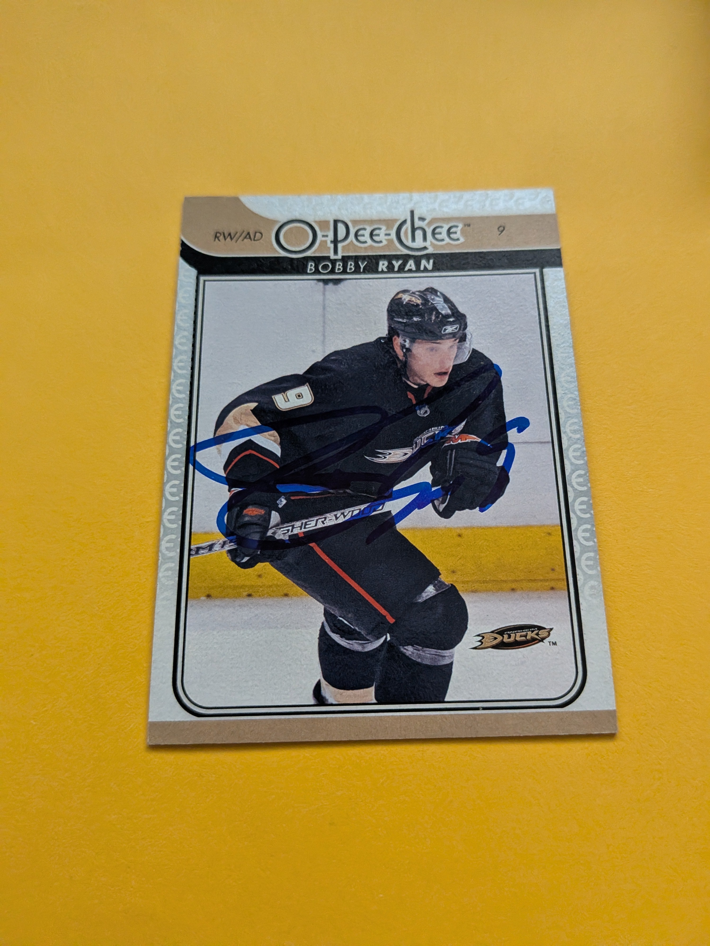 Bobby Ryan Signed Anaheim Ducks Card H