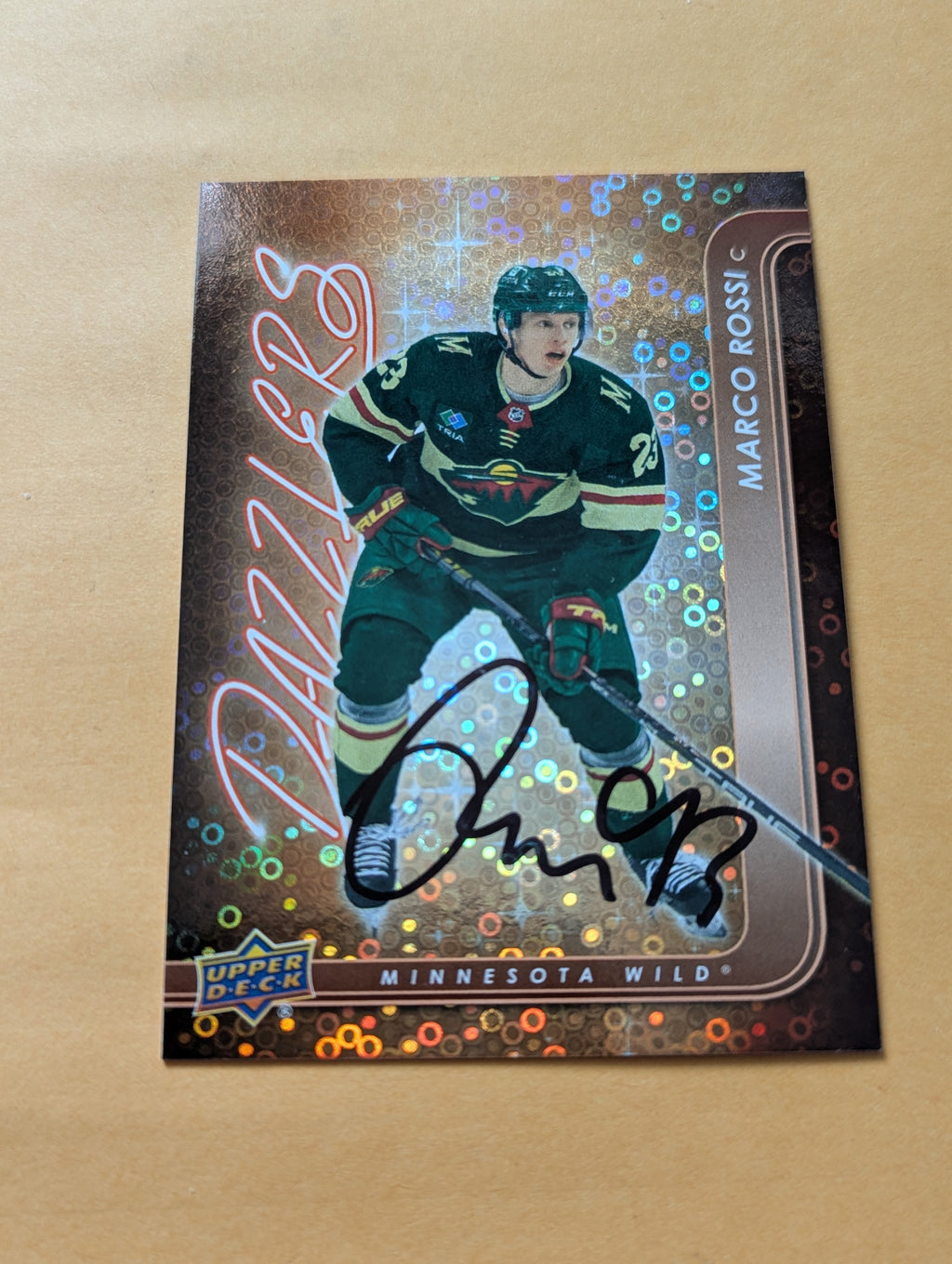 Marco Rossi Signed Minnesota Wild Card Vancouver Canucks
