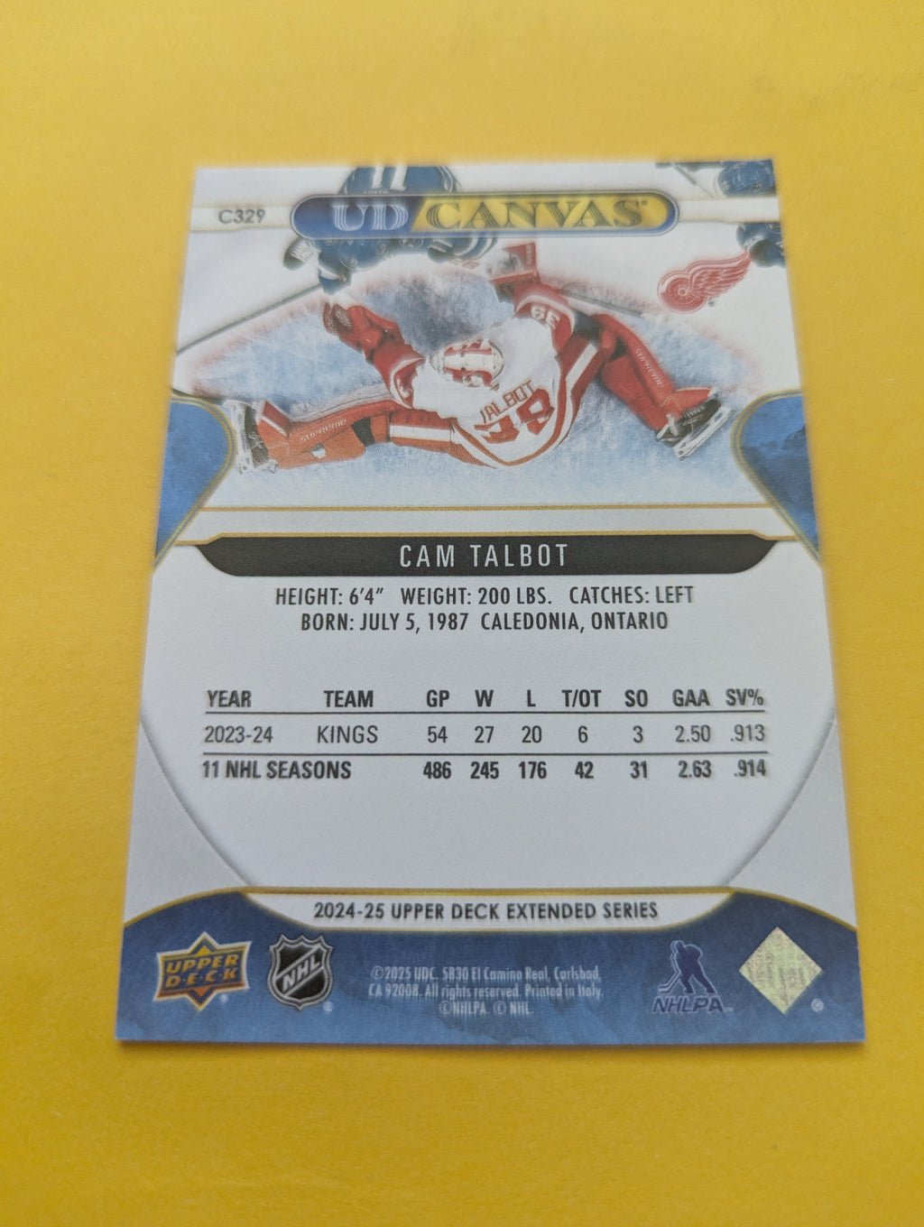 Cam Talbot 24-25 Upper Deck UD Canvas Card