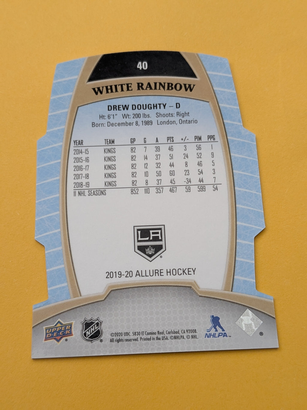 Drew Doughty 19-20 Allure White Rainbow Card