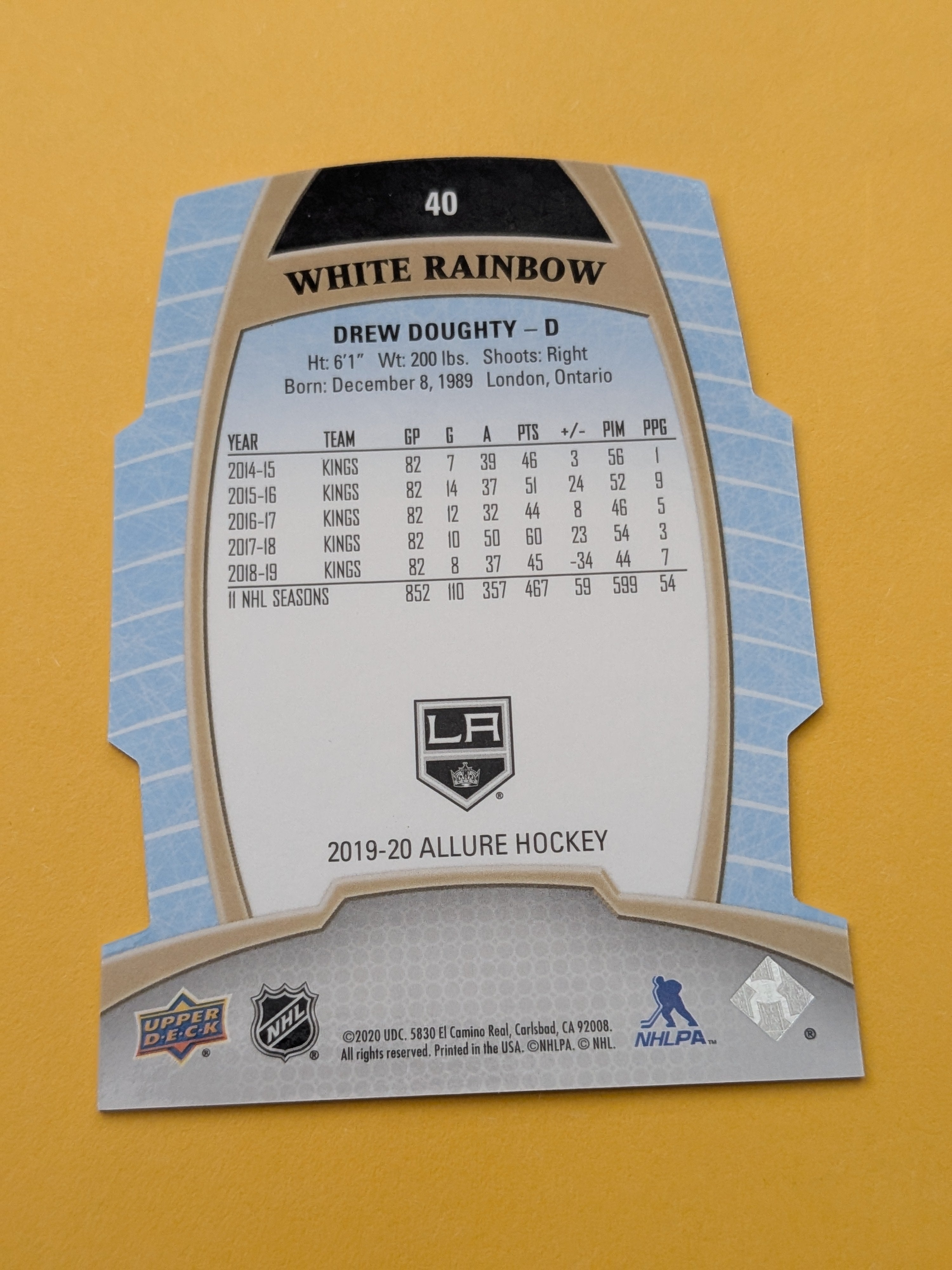 Drew Doughty 19-20 Allure White Rainbow Card