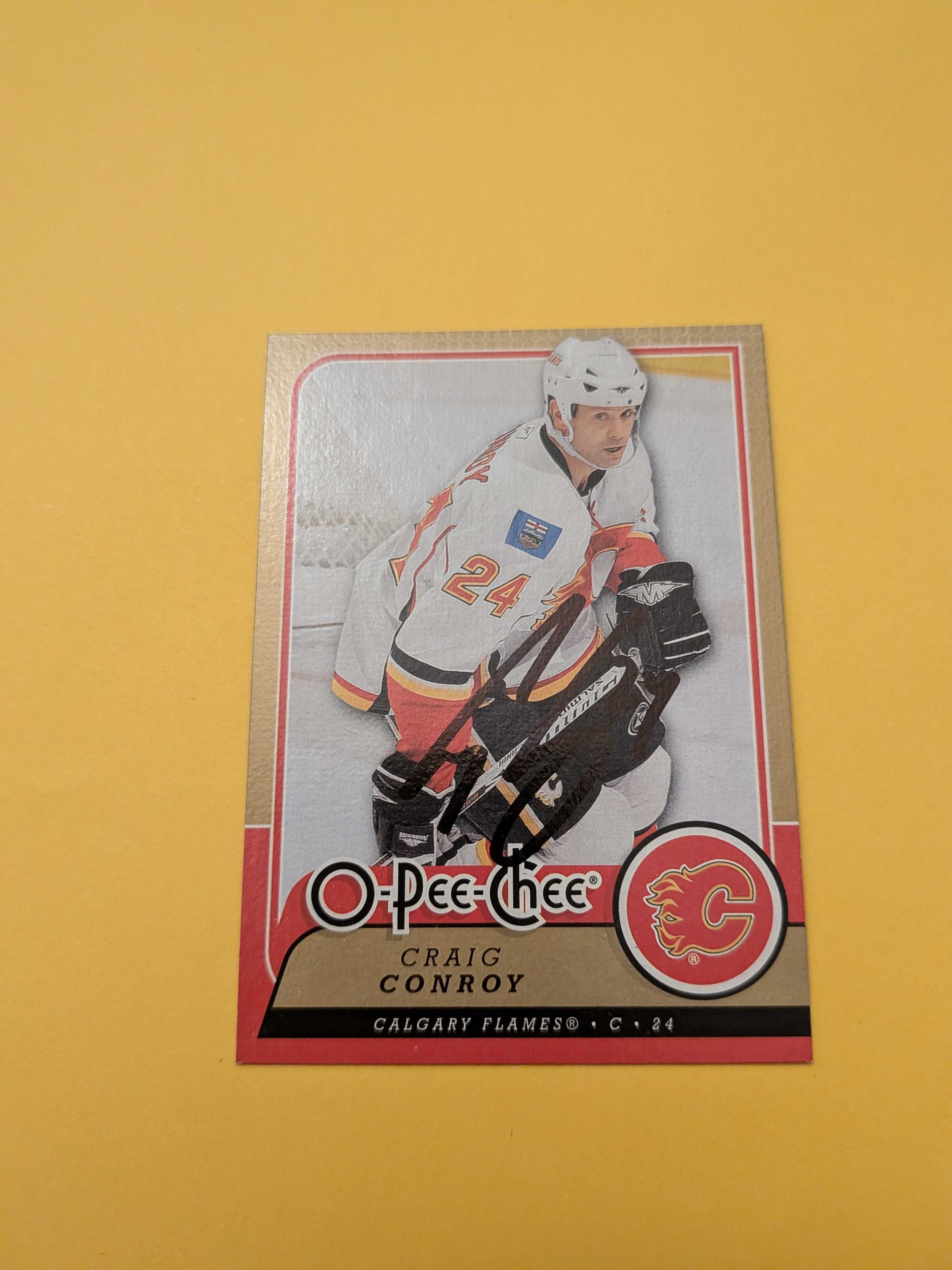 Craig Conroy Signed Calgary Flames Card C