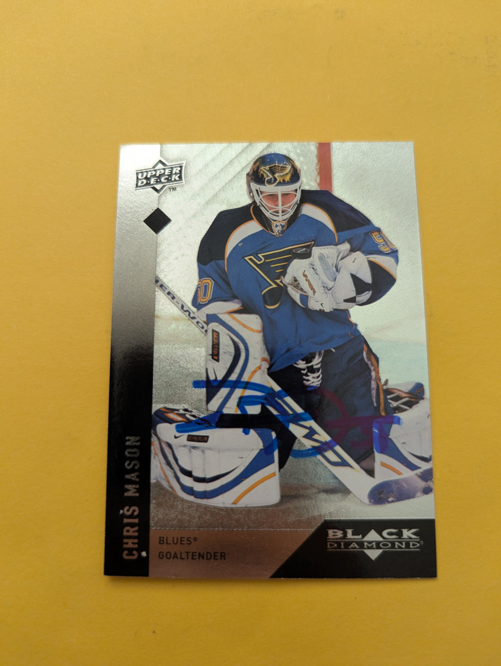 Chris Mason Signed St. Louis Blues Card A