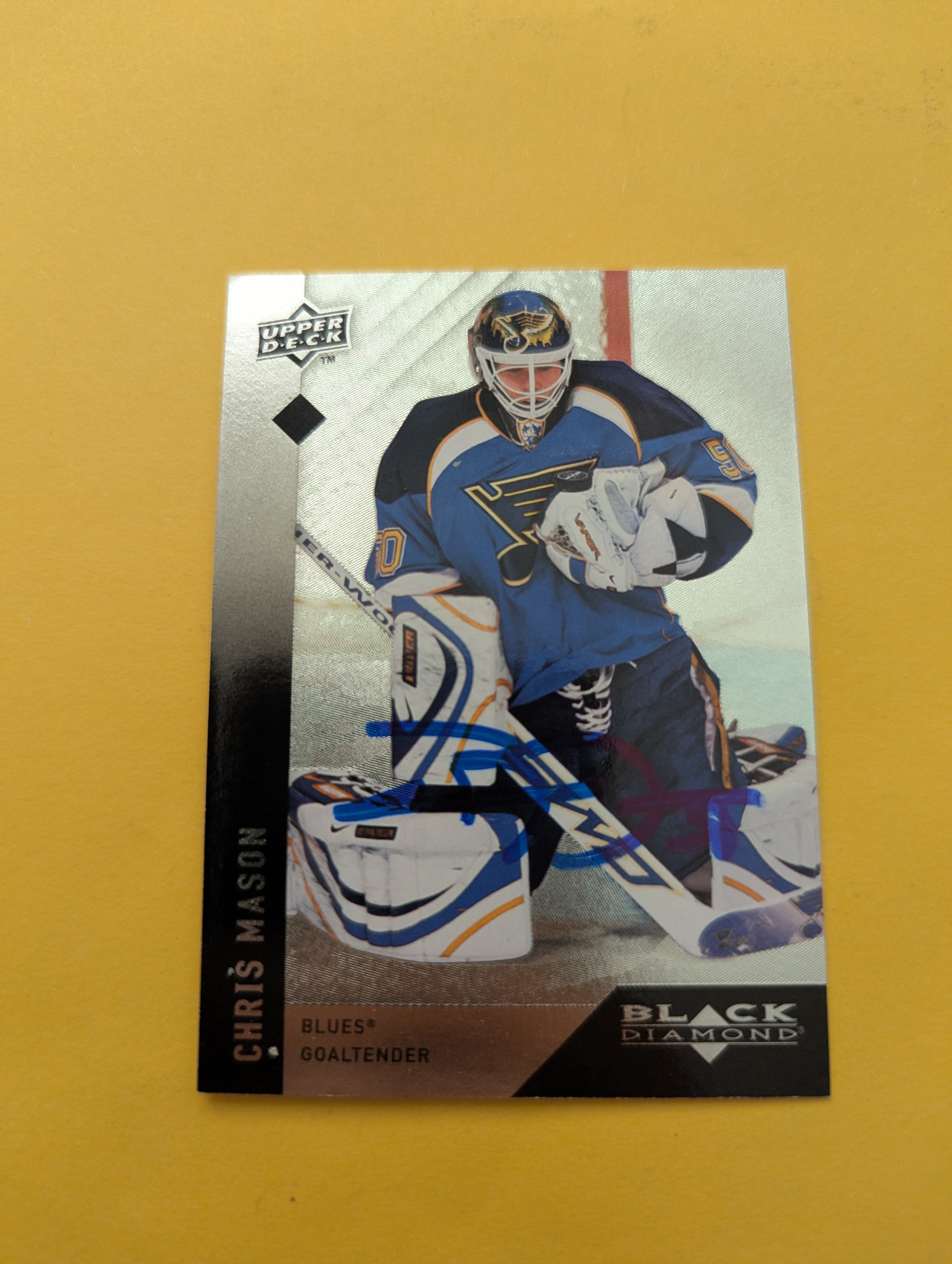 Chris Mason Signed St. Louis Blues Card A