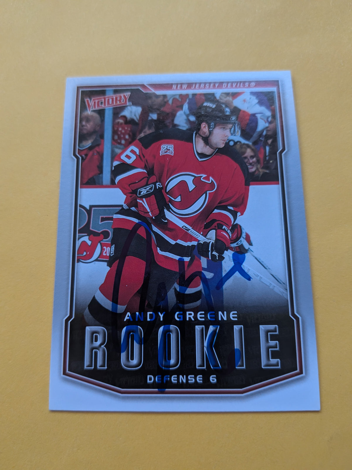 Andy Greene Signed New Jersey Devils Rookie Card A