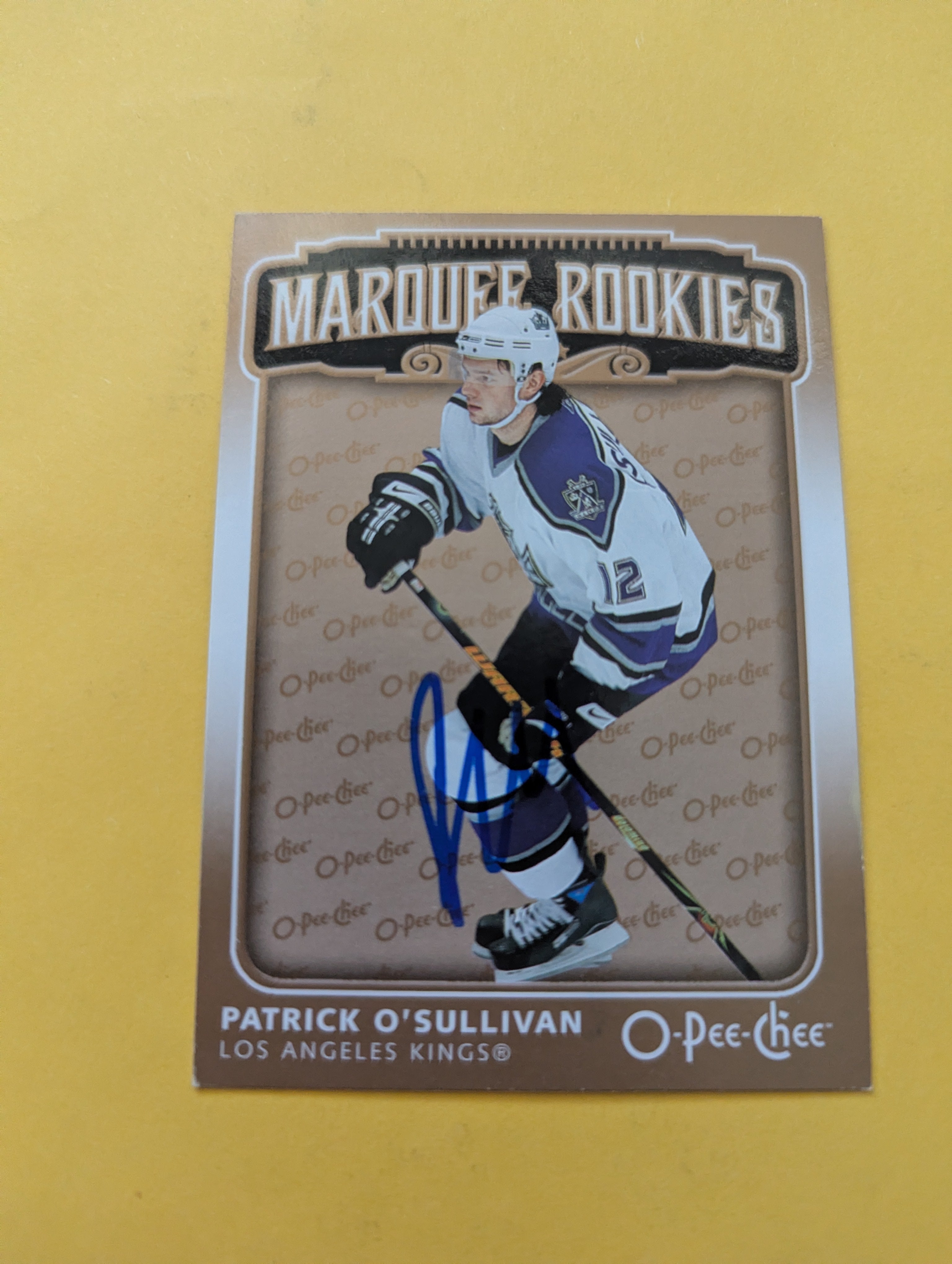 Patrick O'Sullivan Signed Los Angeles Kings Rookie Card B
