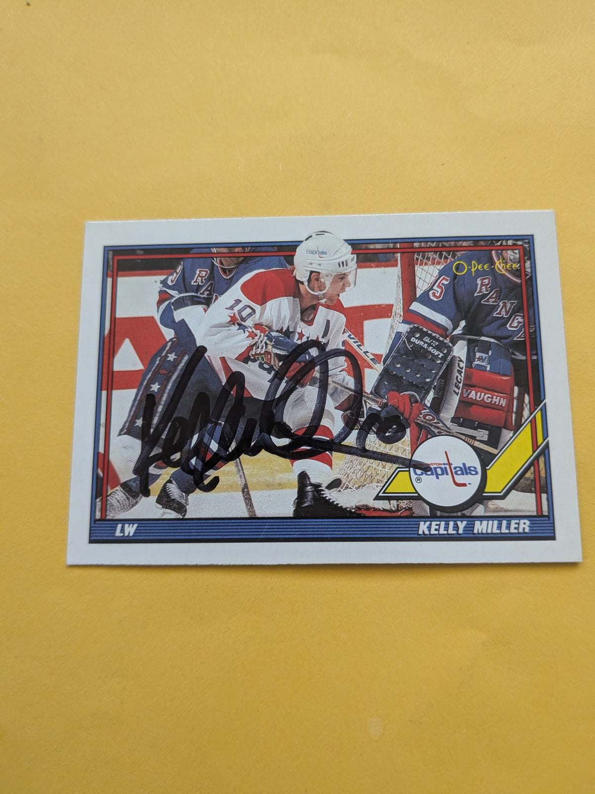 Kelly Miller Signed Washington Capitals Card E