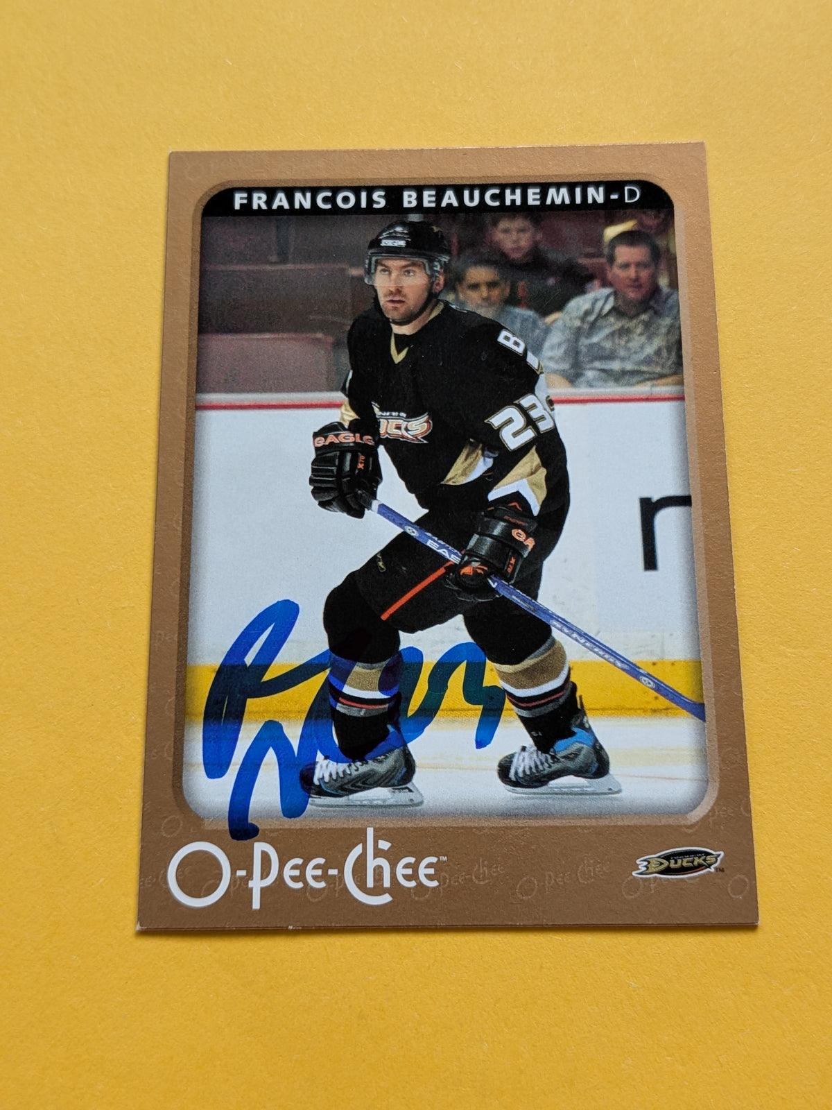 Francois Beauchemin Signed Anaheim Ducks Card A