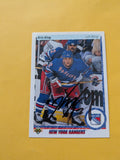 Kris King Signed New York Rangers Card C
