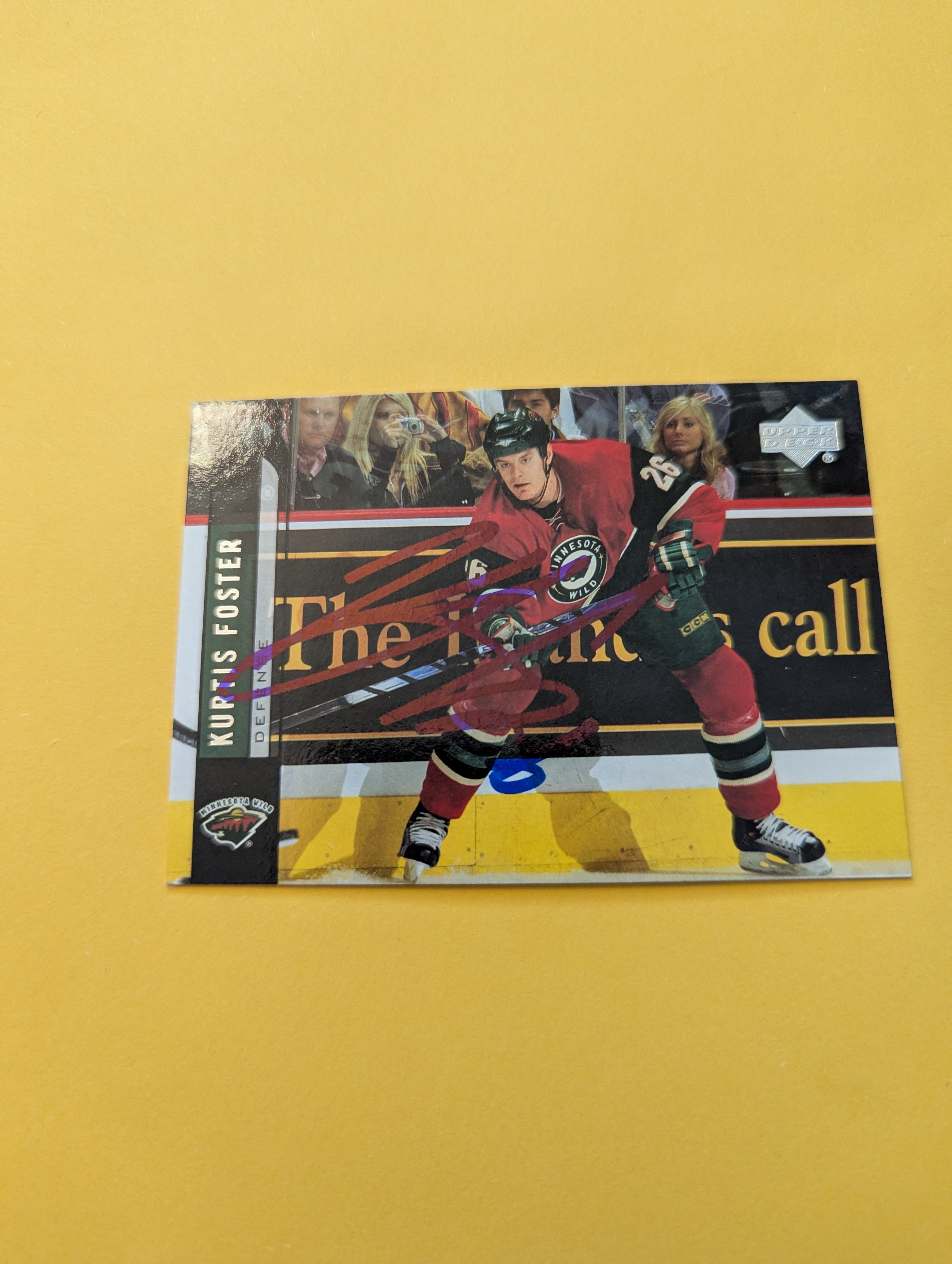 Kurtis Foster Signed Minnesota Wild Card