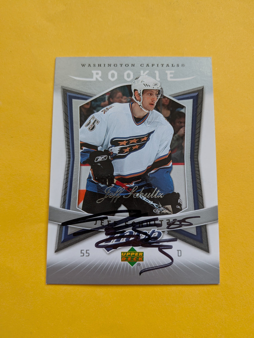 Jeff Schultz Signed Washington Capitals Rookie Card C