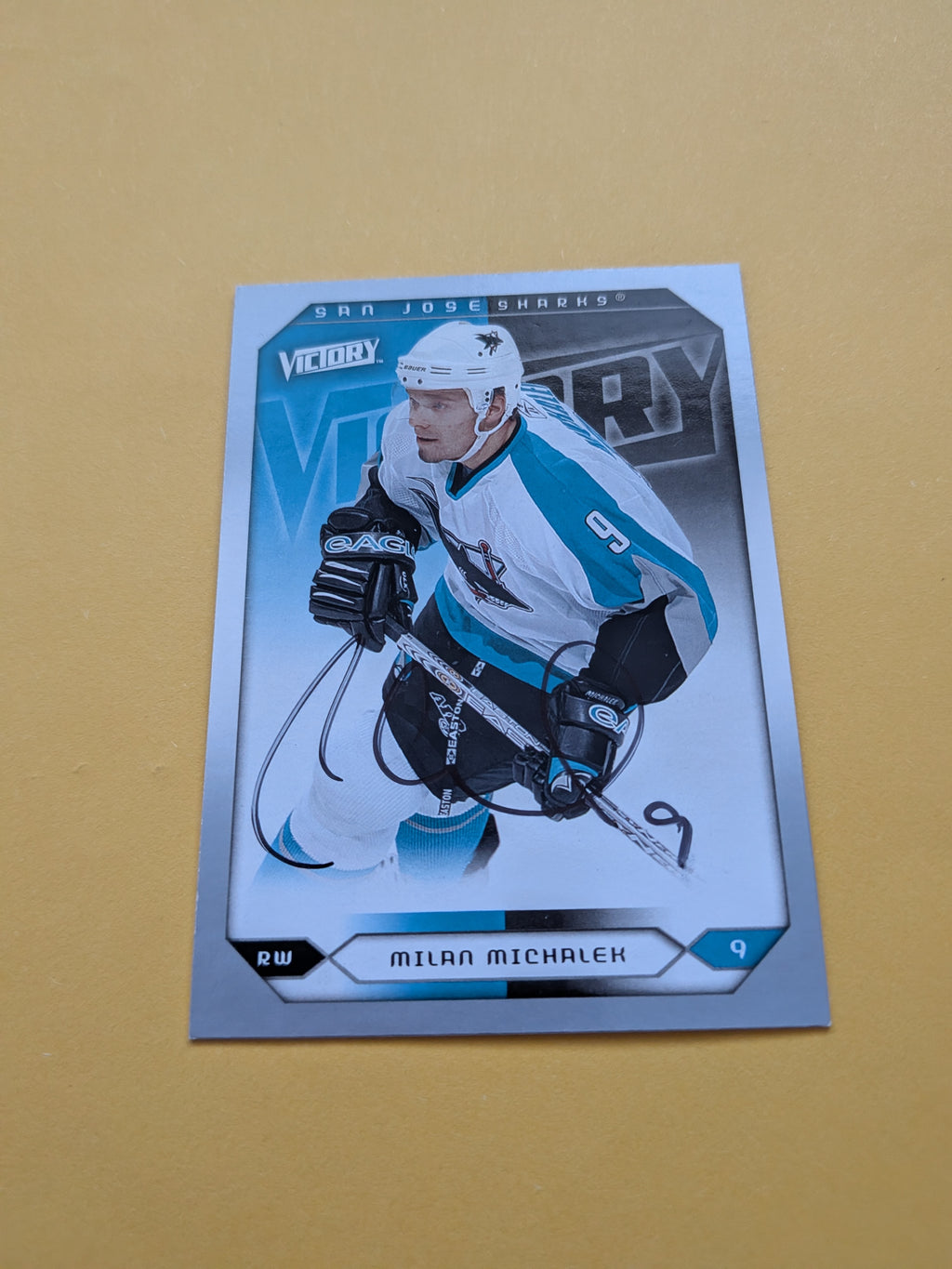 Milan Michalek Signed San Jose Sharks Card A