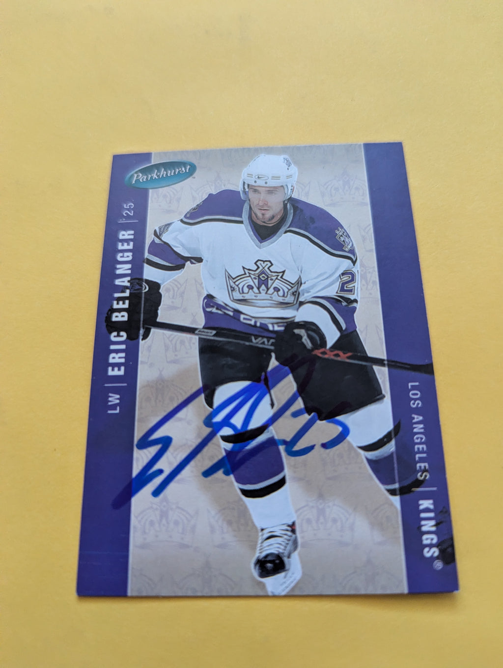 Eric Belanger Signed Los Angeles Kings Card A