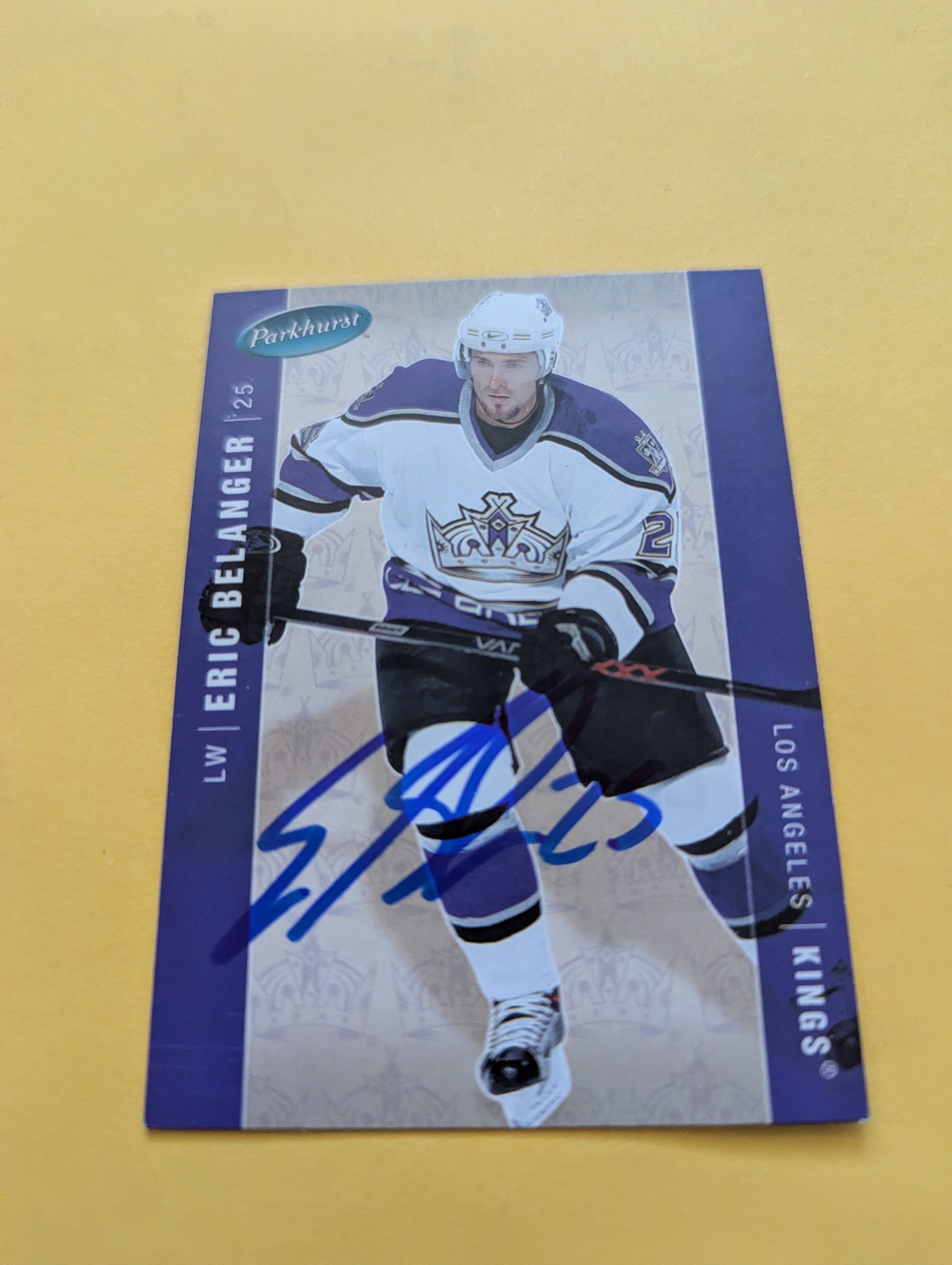 Eric Belanger Signed Los Angeles Kings Card A