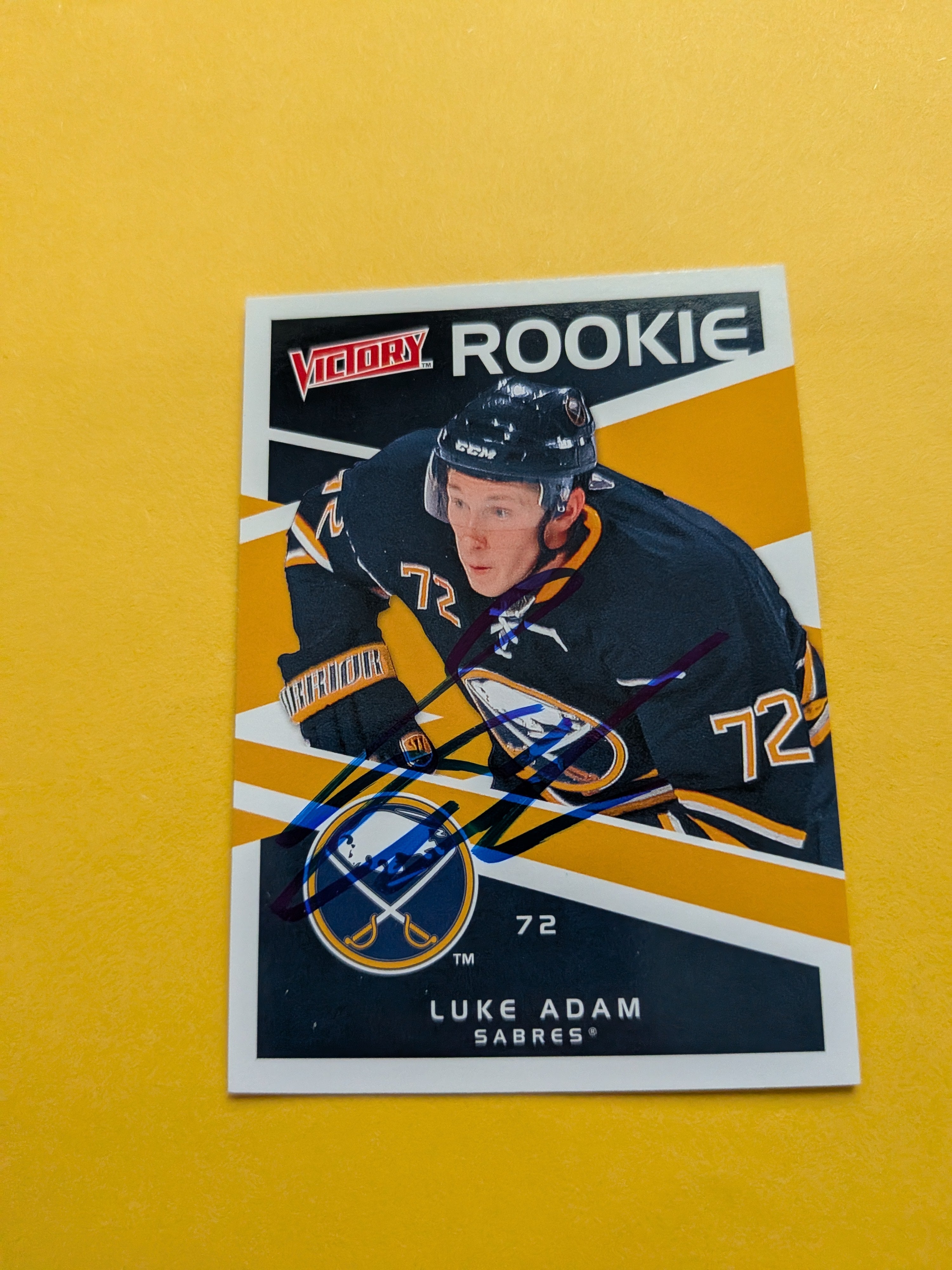 Luke Adam Signed Buffalo Sabres Rookie Card A