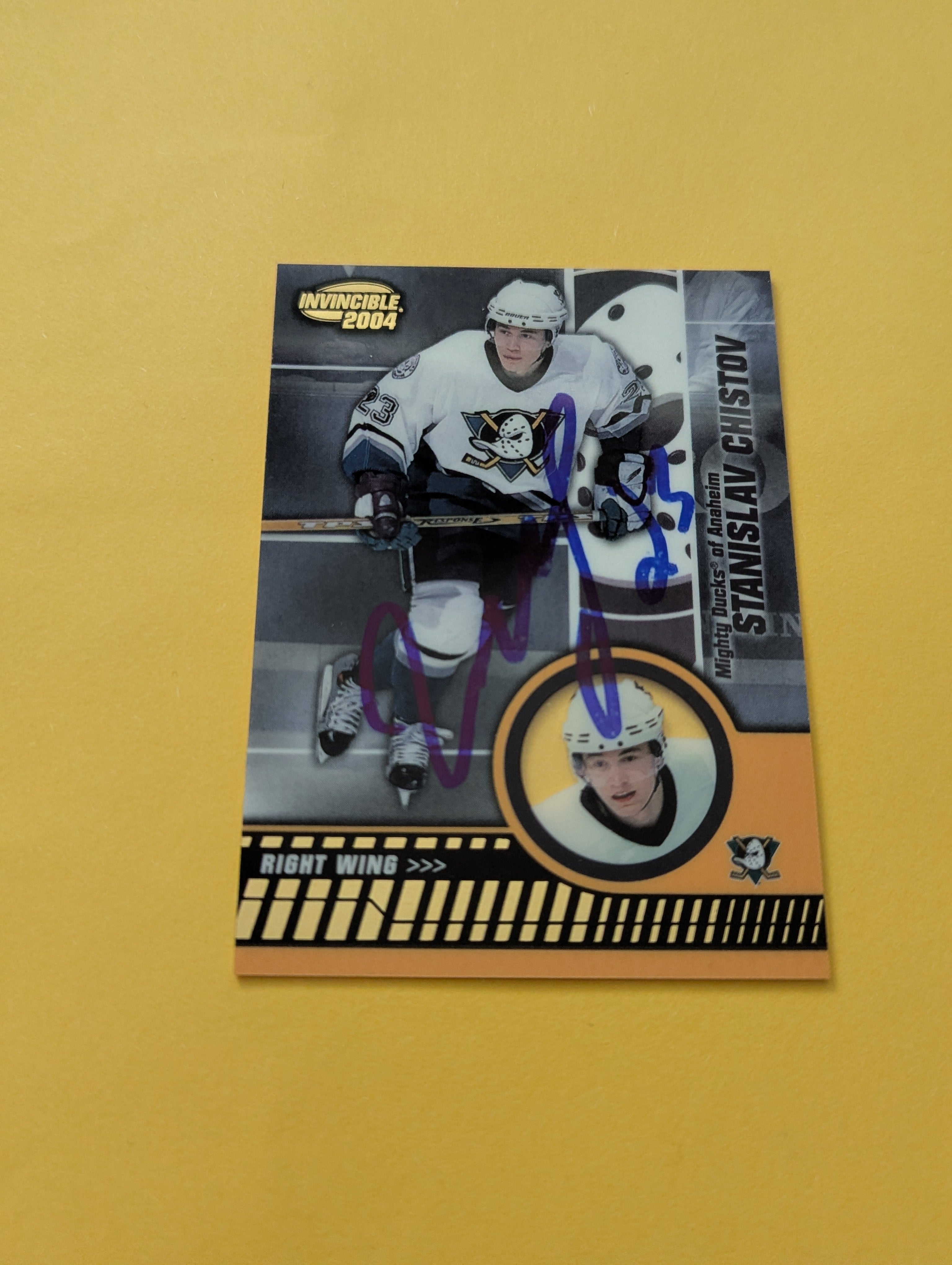 Stanislav Chistov Signed Anaheim Ducks Card