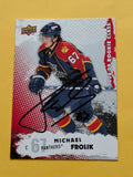 Michael Frolik Signed Florida Panthers Rookie Card A