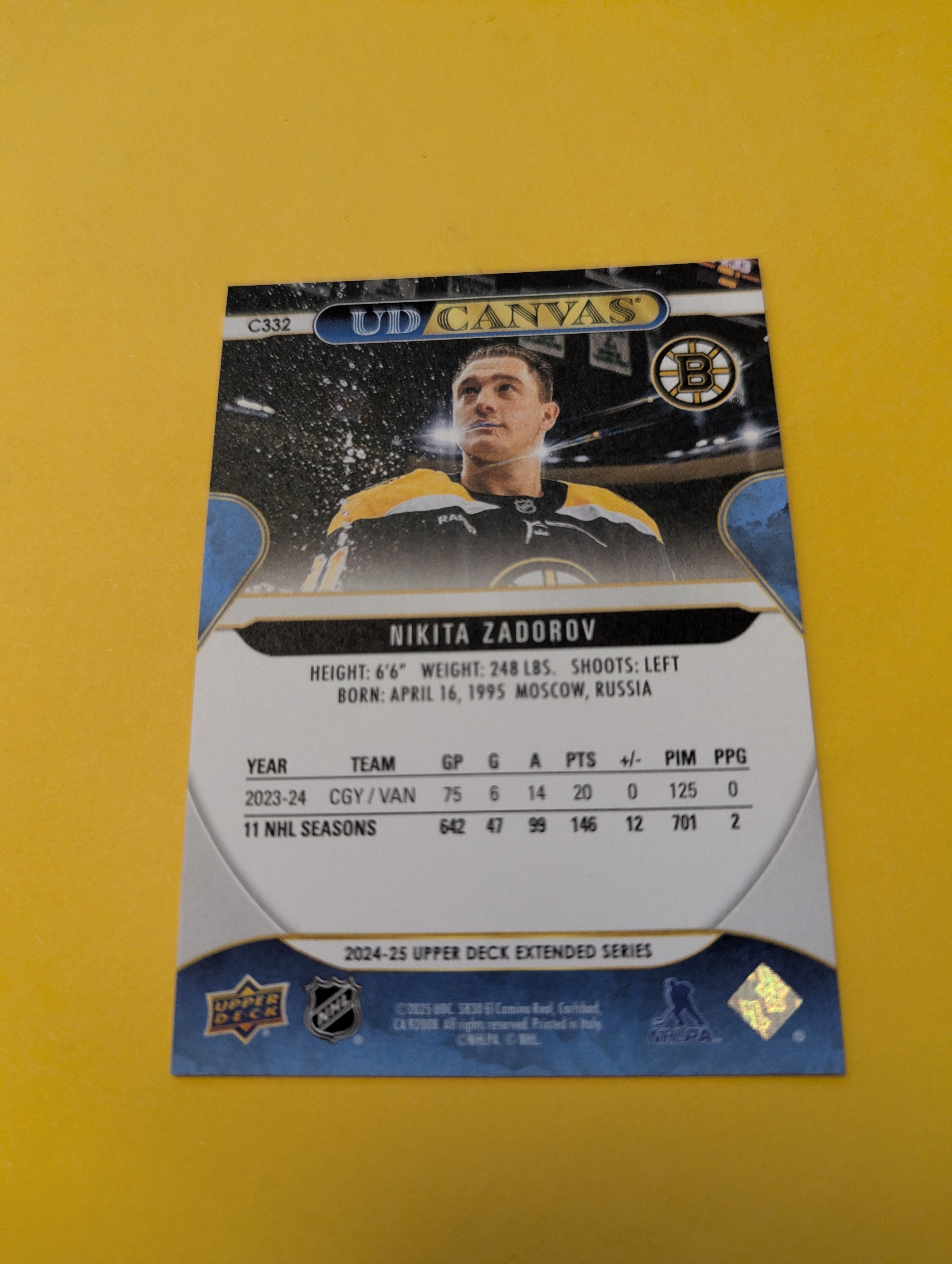 Nikita Zadorov 24-25 Upper Deck UD Canvas Card
