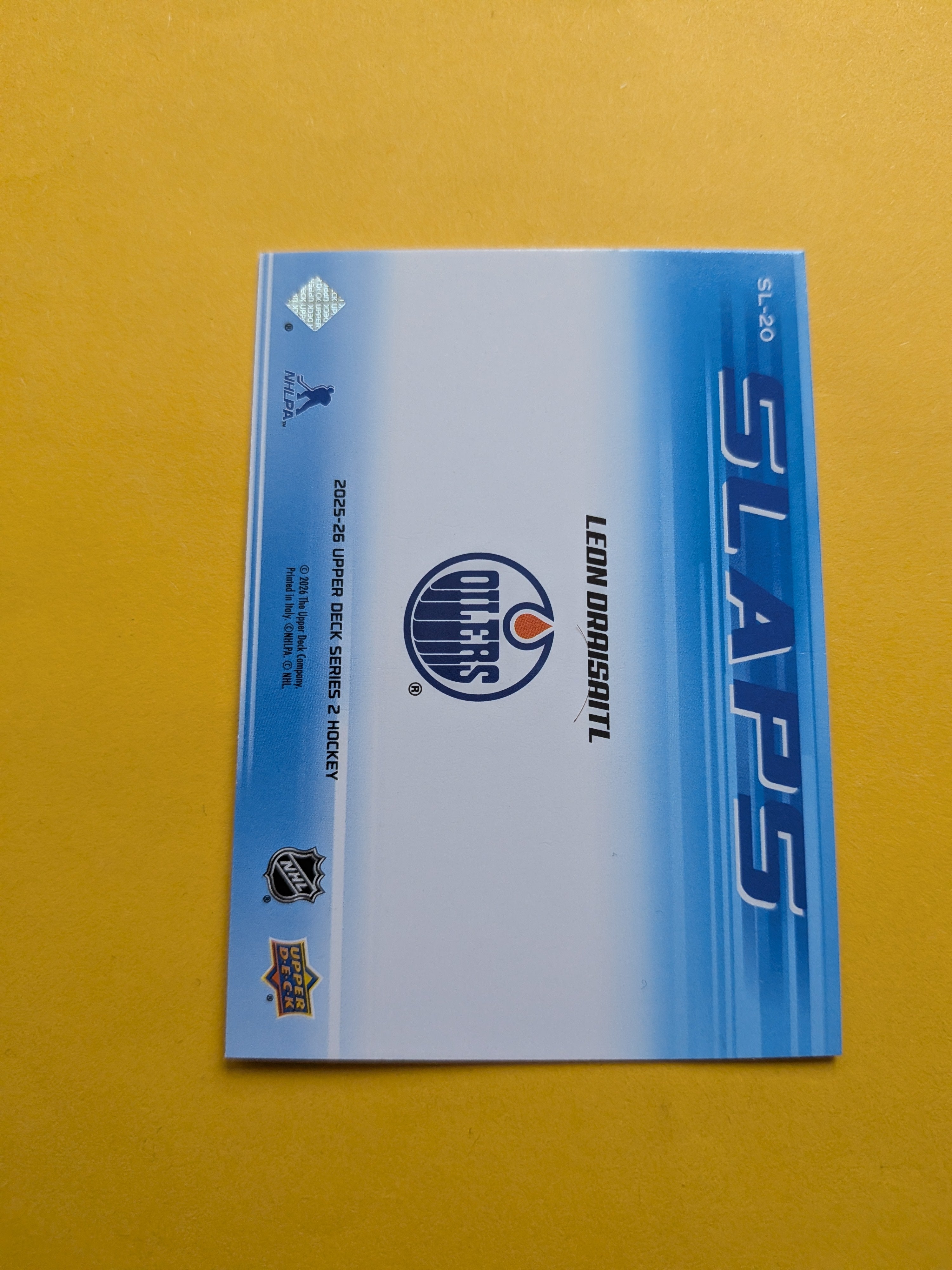 Leon Draisaitl 25-26 Upper Deck Slaps Card