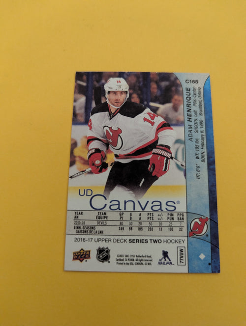 Adam Henrique 16-17 Upper Deck UD Canvas Card