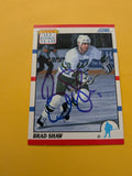 Brad Shaw Signed Hartford Whalers Card H