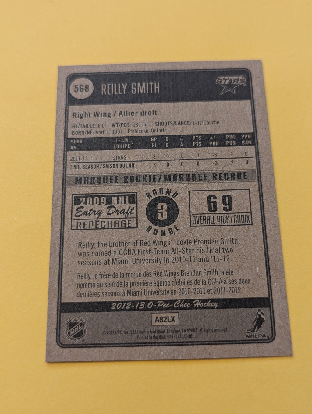 Reilly Smith Signed Dallas Stars Rookie Card