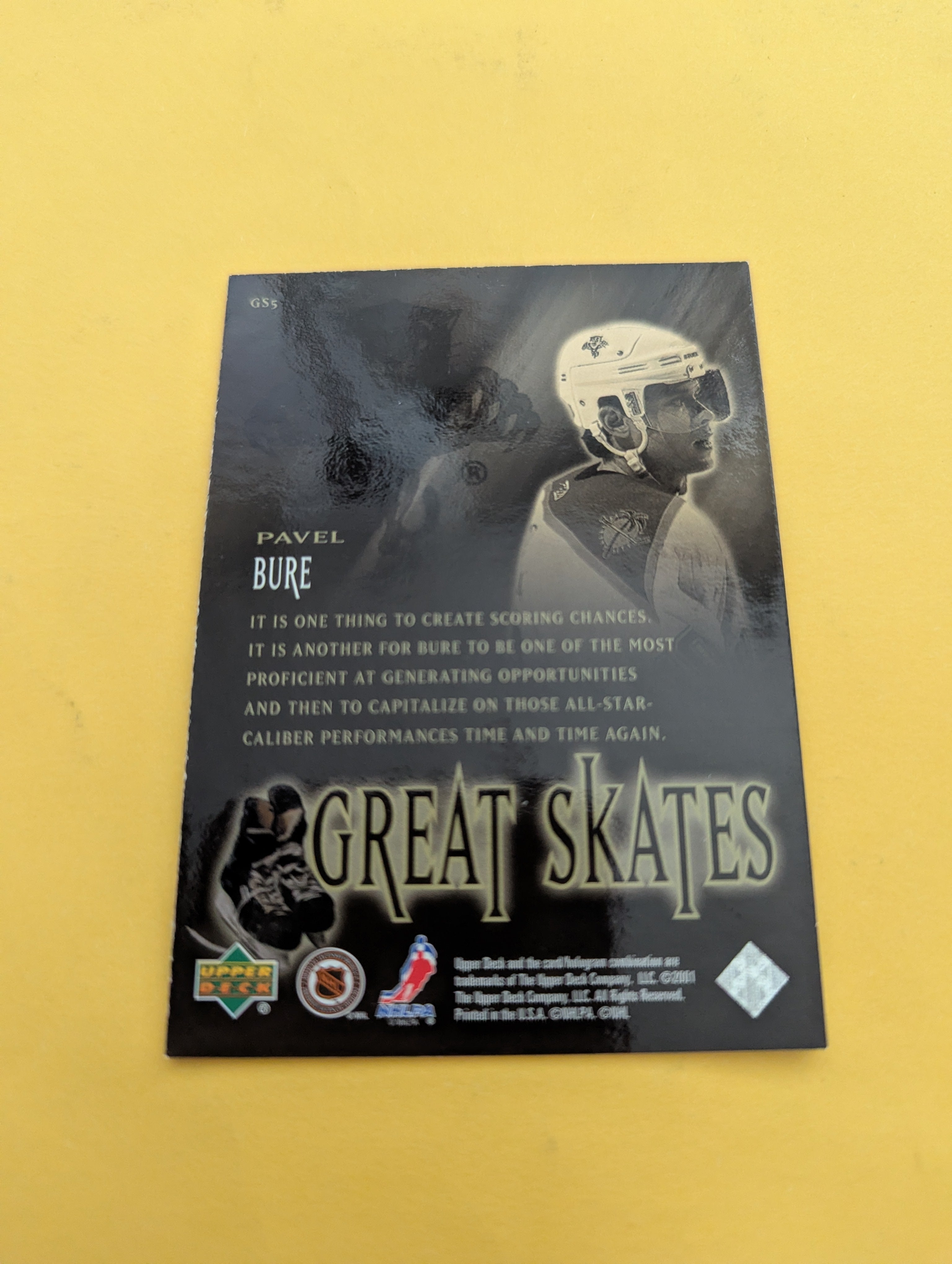 Pavel Bure 00-01 Upper Deck Great Skates Card