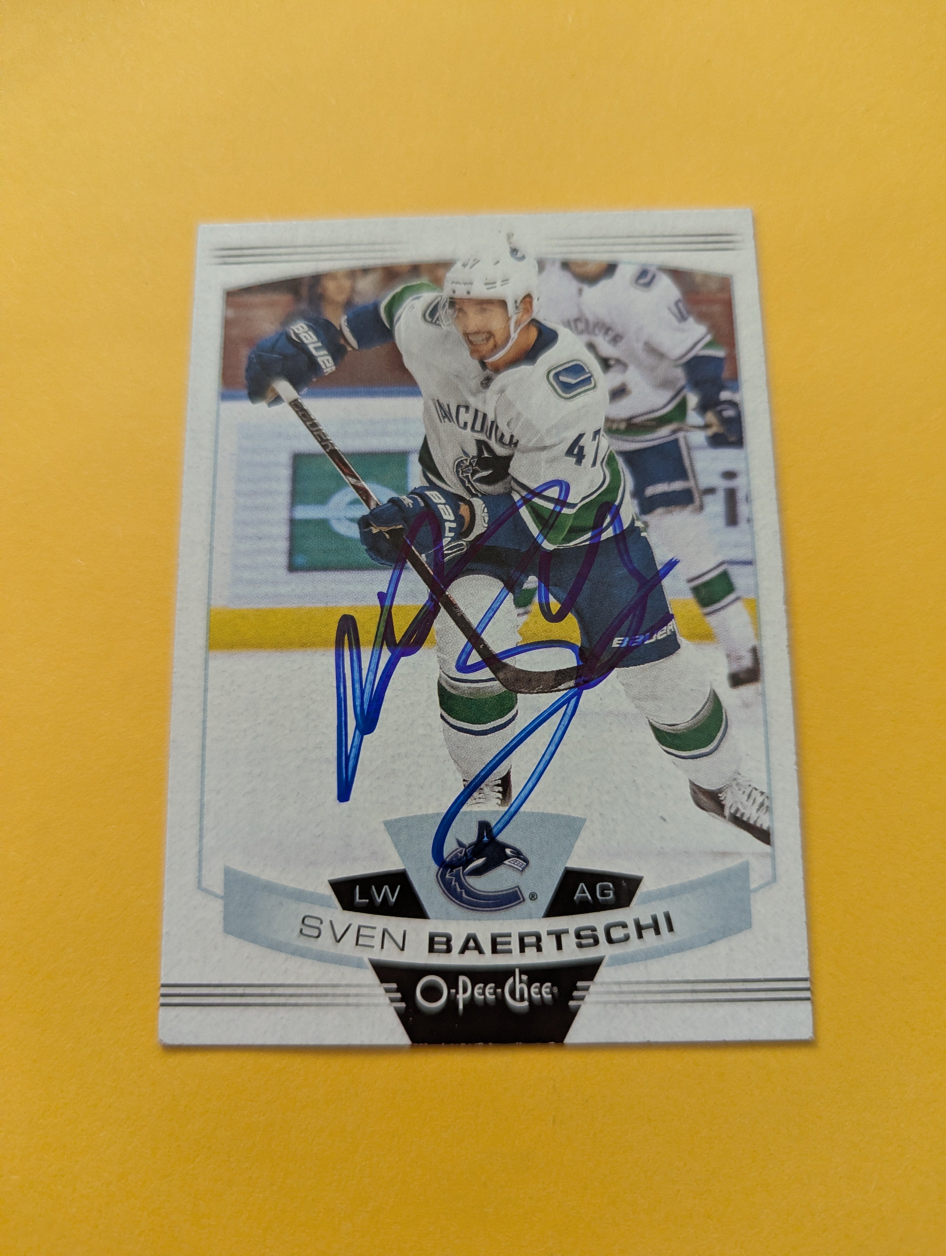 Sven Baertschi Signed Vancouver Canucks Cars