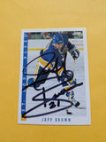 Jeff Brown Signed St. Louis Blues Card F