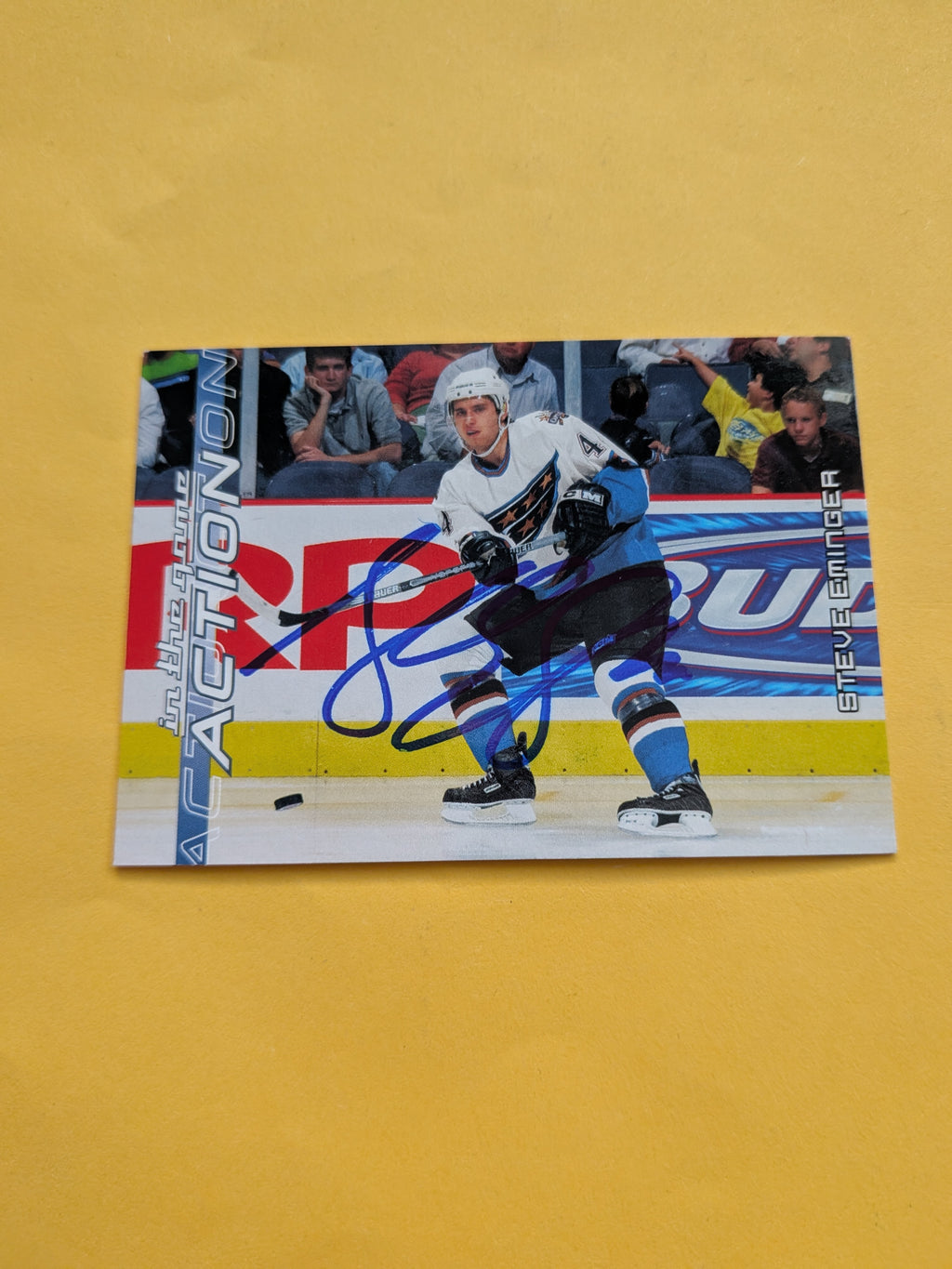 Steve Eminger Signed Washington Capitals Card C