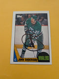 John Anderson Signed Hartford Whalers Card