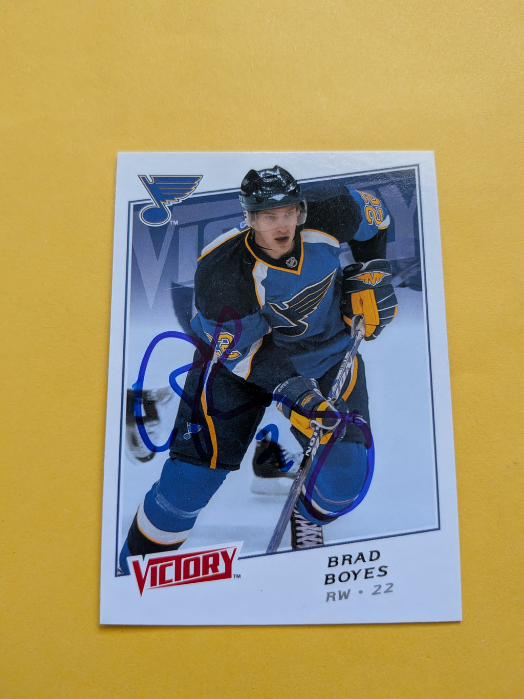 Brad Boyes Signed St. Louis Blues Card B