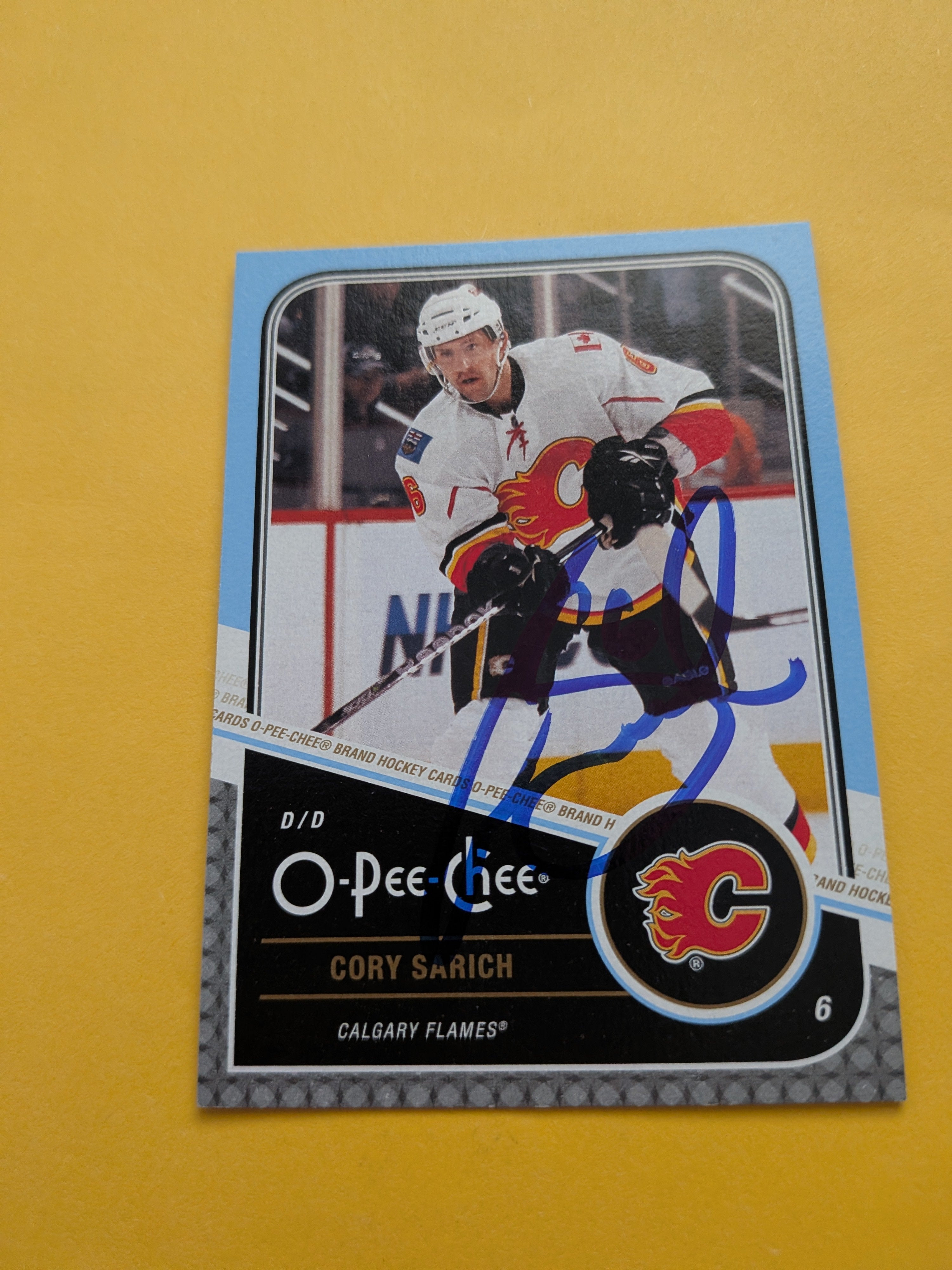 Cory Sarich Signed Calgary Flames Card D