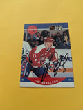 Tim Bergland Signed Washington Capitals Card